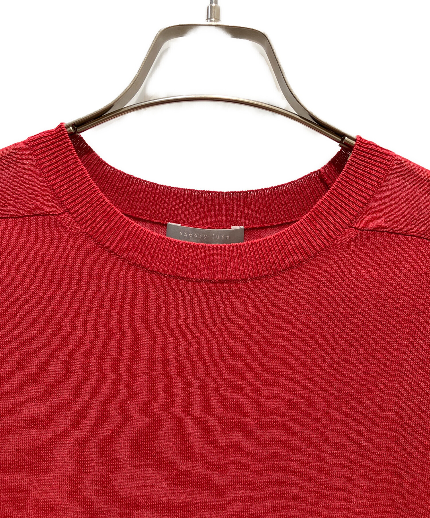 Theory luxe - theory luxe(セオリーリュクス) 七分袖セーター サイズ38 M レディース美品  - レッドピンク 中古・古着通販】theory luxe (セオリーリュクス) ニット レッド