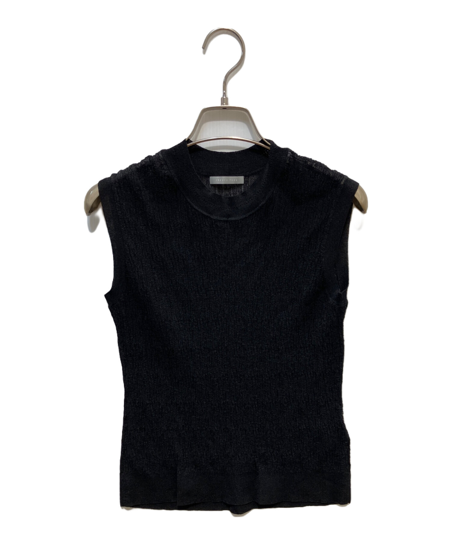 ☆theory luxe ウォッシャブル ショートスリーブシアーニット　ブラック 中古・古着通販】theory luxe (セオリーリュクス) シアーニット