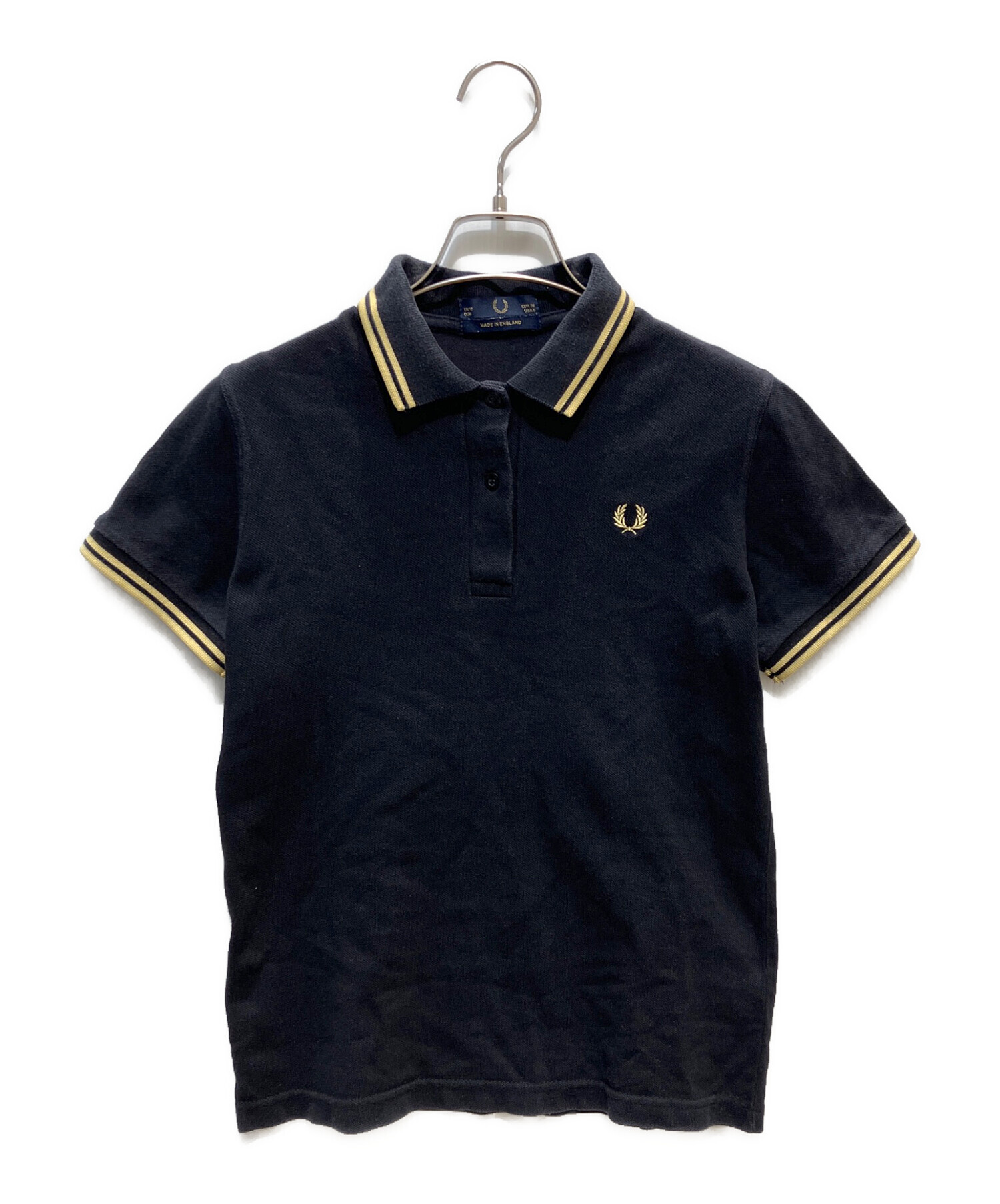 【美品】フレッドペリー　ポロシャツ　ブラック×ゴールド　イングランド製 中古・古着通販】FRED PERRY (フレッドペリー) イングランド製