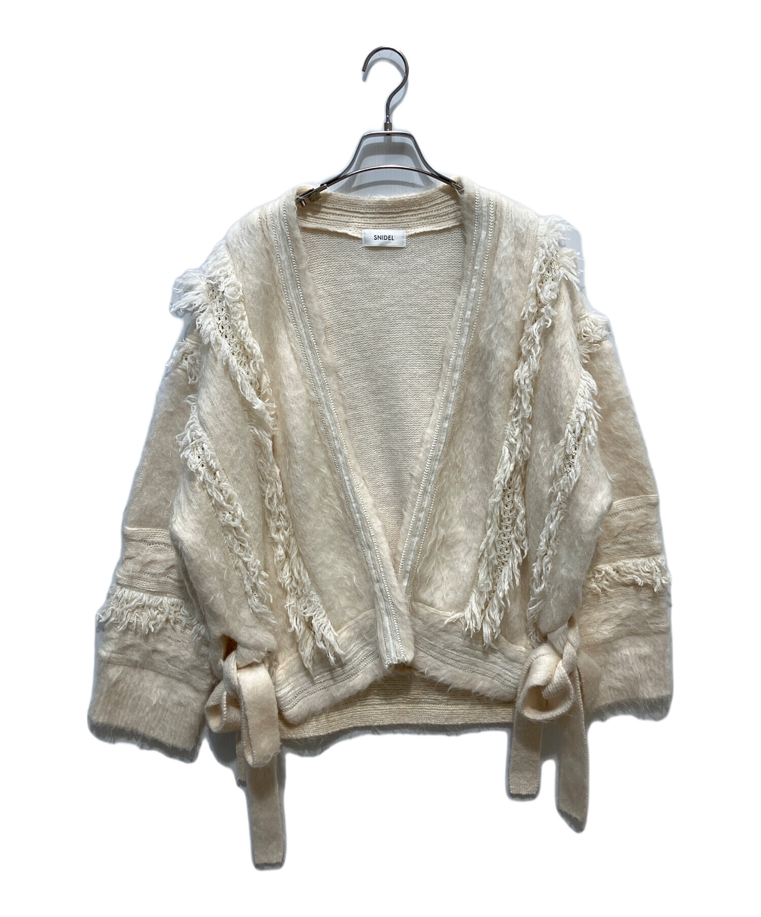 SNIDEL  ベージュ カーディガンとドレス セット 中古・古着通販】Snidel (スナイデル) モヘアレースニットコート