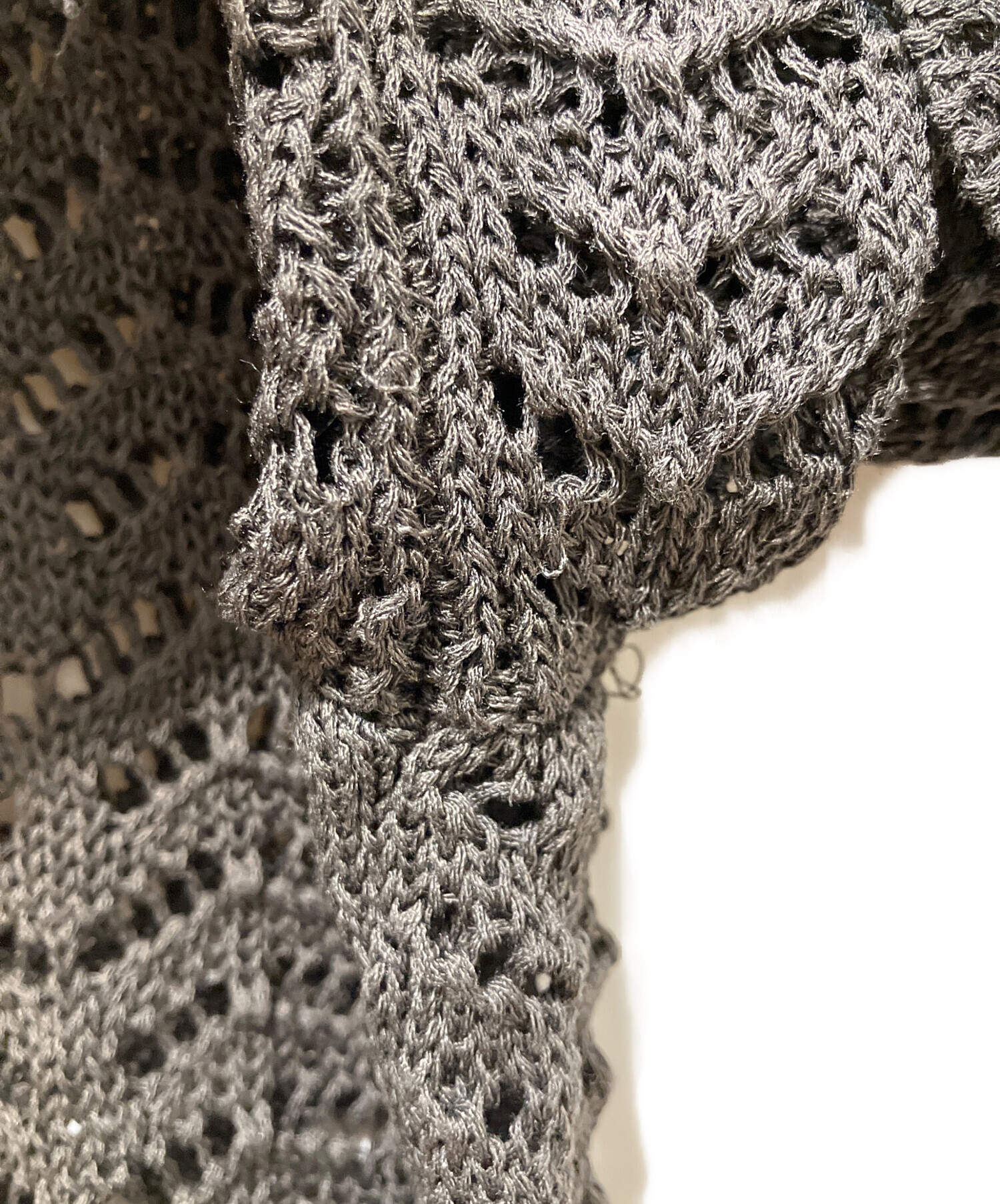 中古・古着通販】TODAYFUL (トゥデイフル) Lace Knit Shirts グレー
