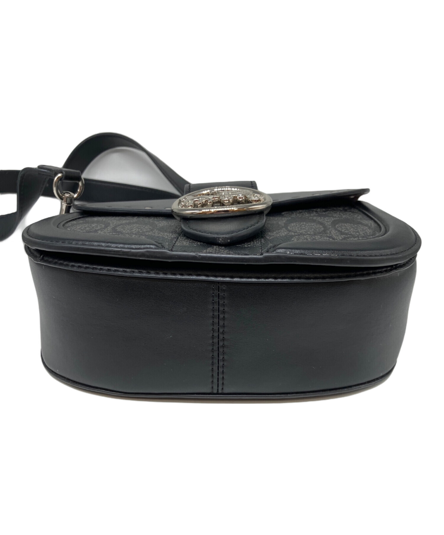 中古・古着通販】COACH (コーチ) ジョージー サドル バッグ ブラック 