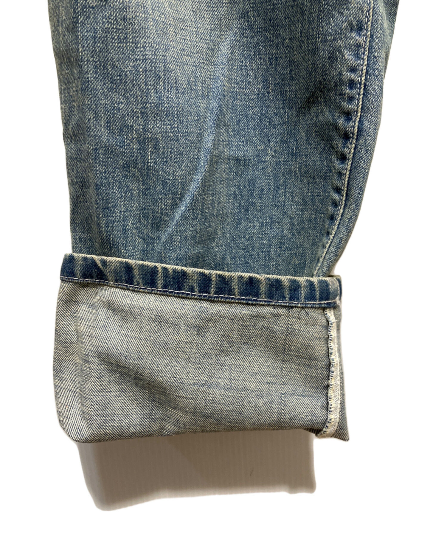 中古・古着通販】sacai (サカイ) ベルテッドデニムパンツ インディゴ 