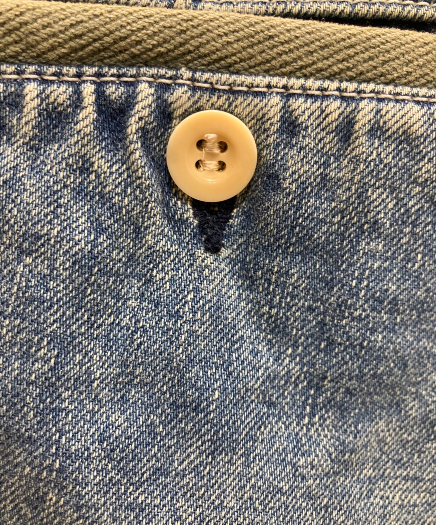 中古・古着通販】sacai (サカイ) ベルテッドデニムパンツ インディゴ