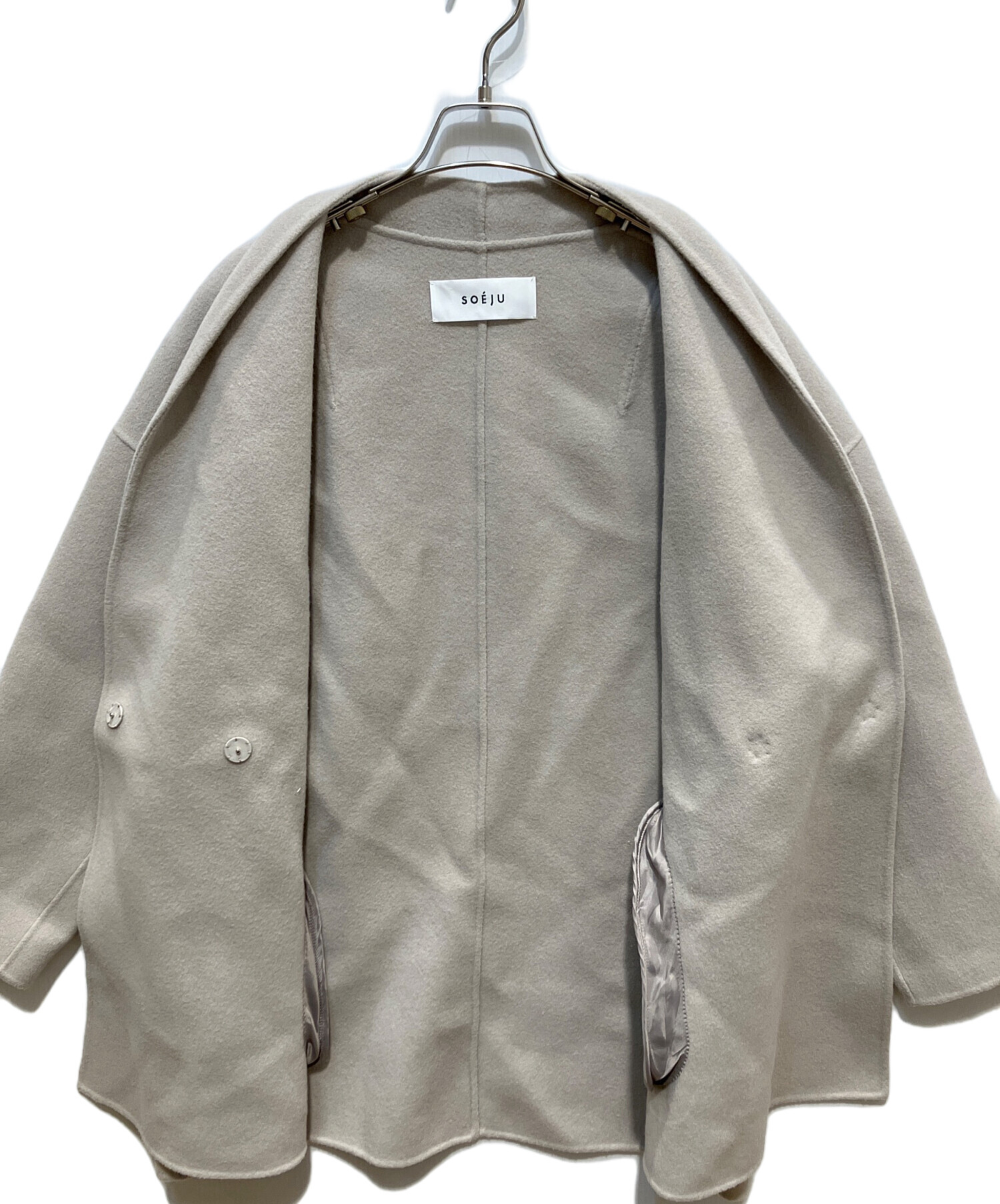 中古・古着通販】SOEJU (ソージュ) ウールリバーミディコート