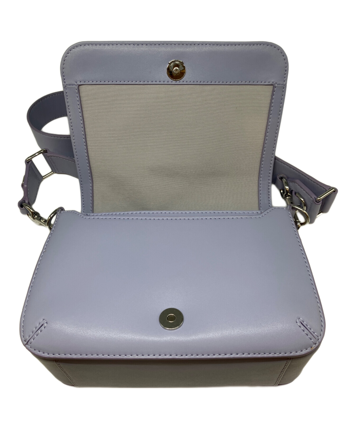 マークジェイコブス　レザー　2WAY　ショルダーバッグ　エンボス加工　銀 中古・古着通販】MARC JACOBS (マークジェイコブス) 2WAYショルダー