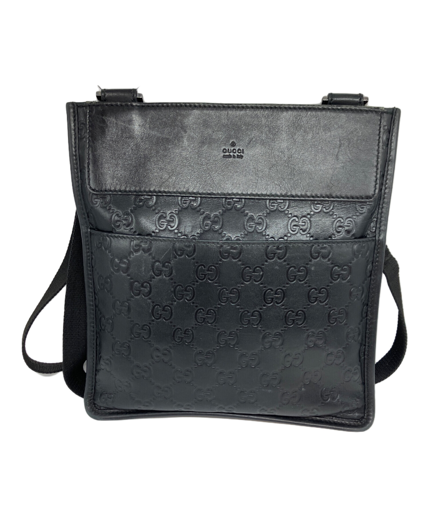 中古・古着通販】GUCCI (グッチ) グッチシマ レザーショルダーバッグ