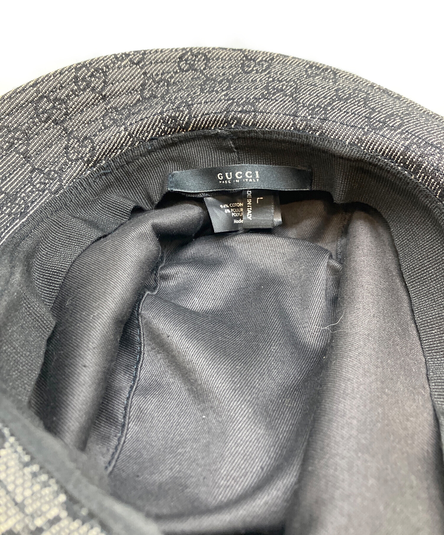 S*a様 未使用　試着のみ　グッチ GUCCI ハット GGキャンバスM 57c S*a様 未使用 試着のみ グッチ GUCCI ハット GGキャンバスM 57c 中古