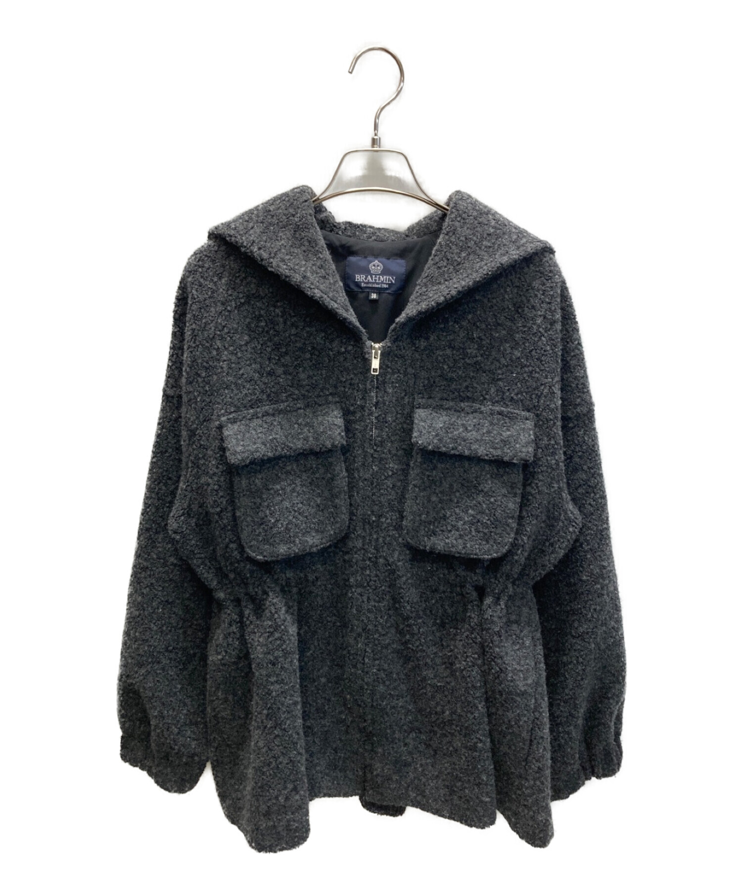 中古・古着通販】BRAHMIN (ブラーミン) シープパイルブルゾン グレー 