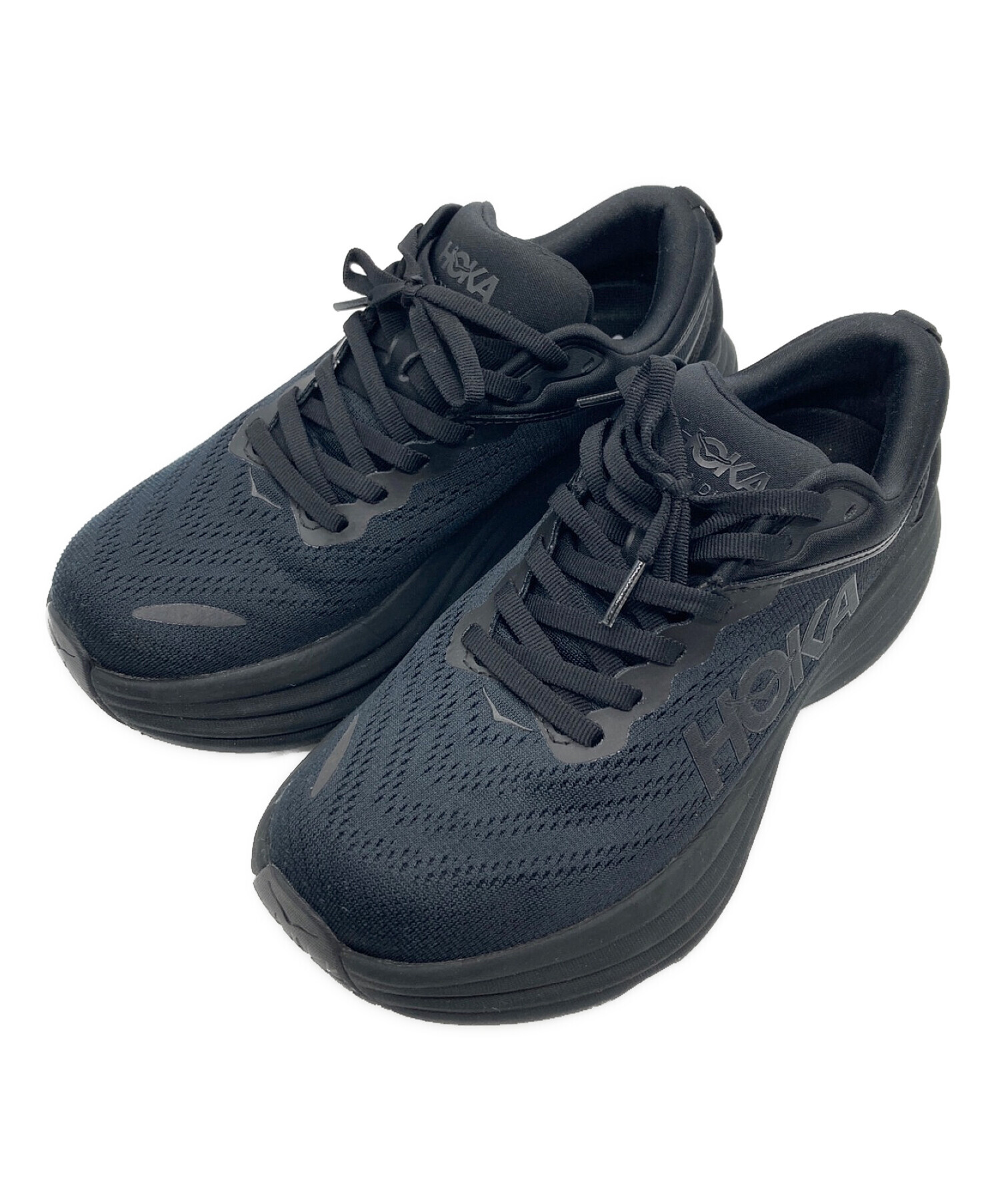 中古【ホカオネオネ】HOKAONEONE　ブラック　M BONDI 5 WIDE　２８ｃｍ　 HOKA(HOKA ONE ONE)(ホカ(ホカオネオネ)) ⁄ ボンダイ6⁄ランニング