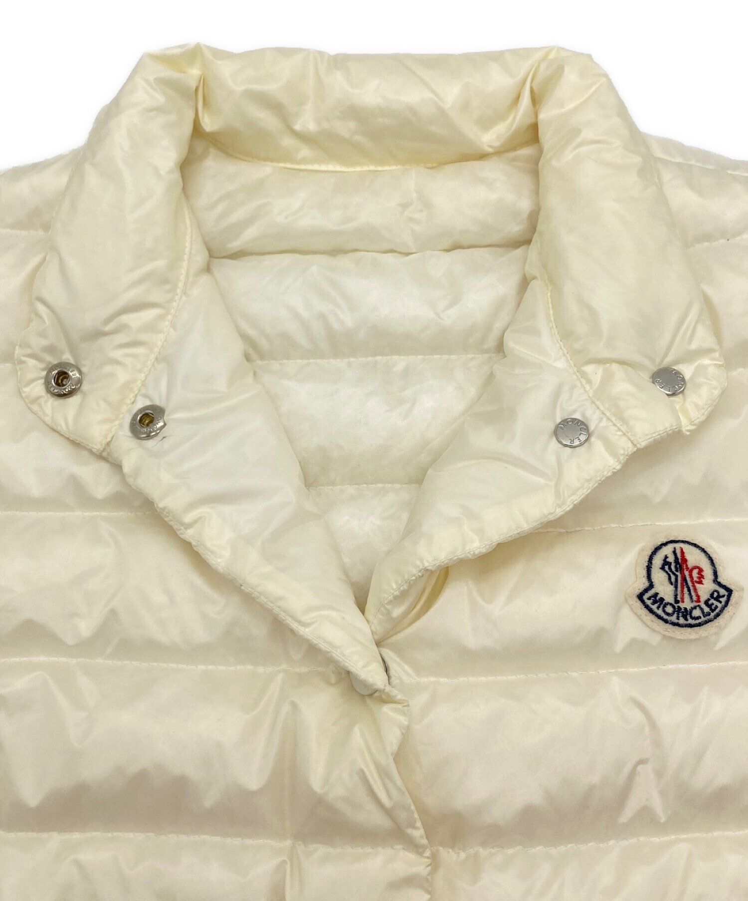 MONCLER アイボリー ダウンベスト サイズ2 ベストホワイト モンクレール ダウンベスト 白 ホワイト 白 系 MONCLER