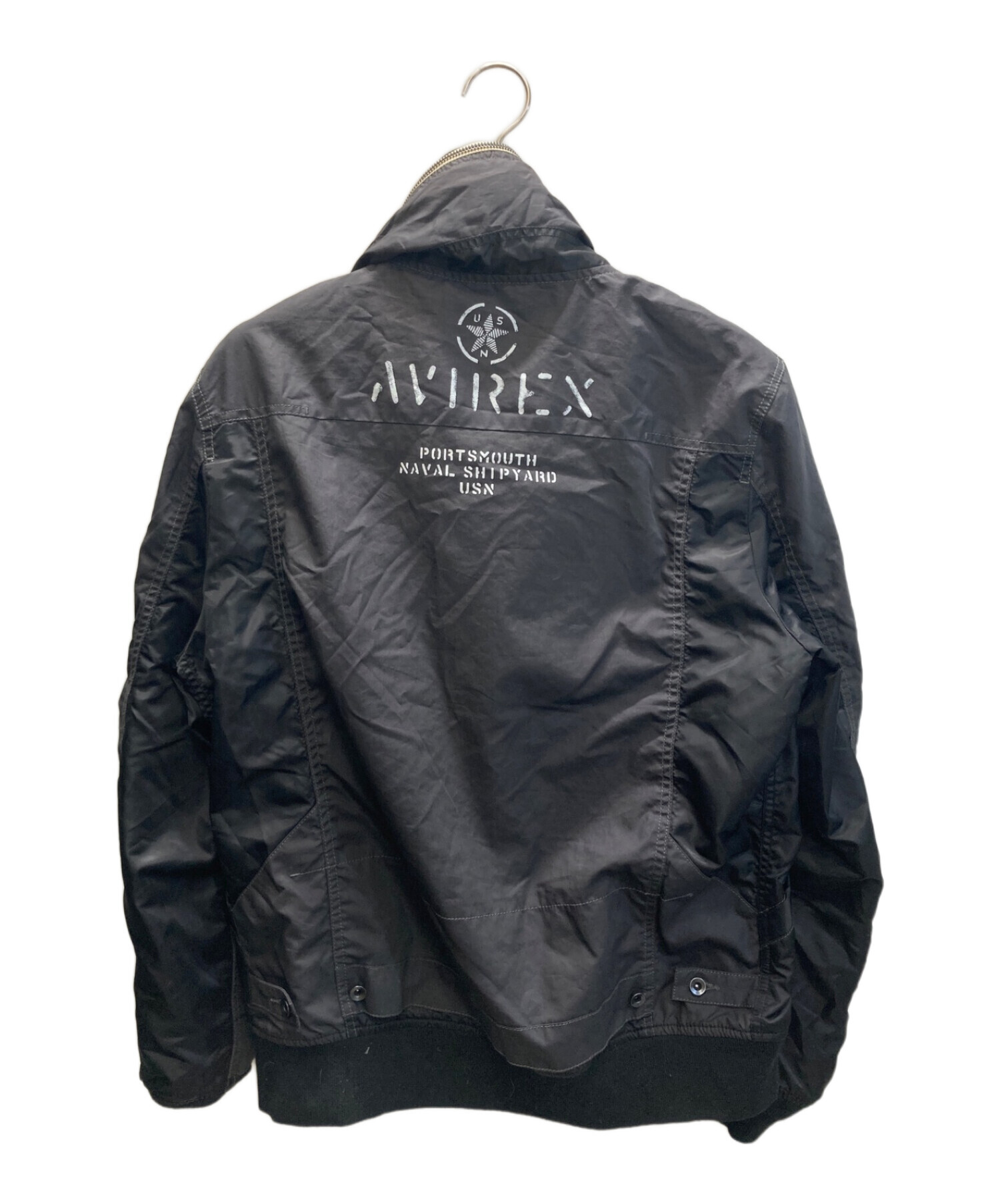 AVIREX アヴィレックス ナイロンジャケット XL ブラック フライト 黒