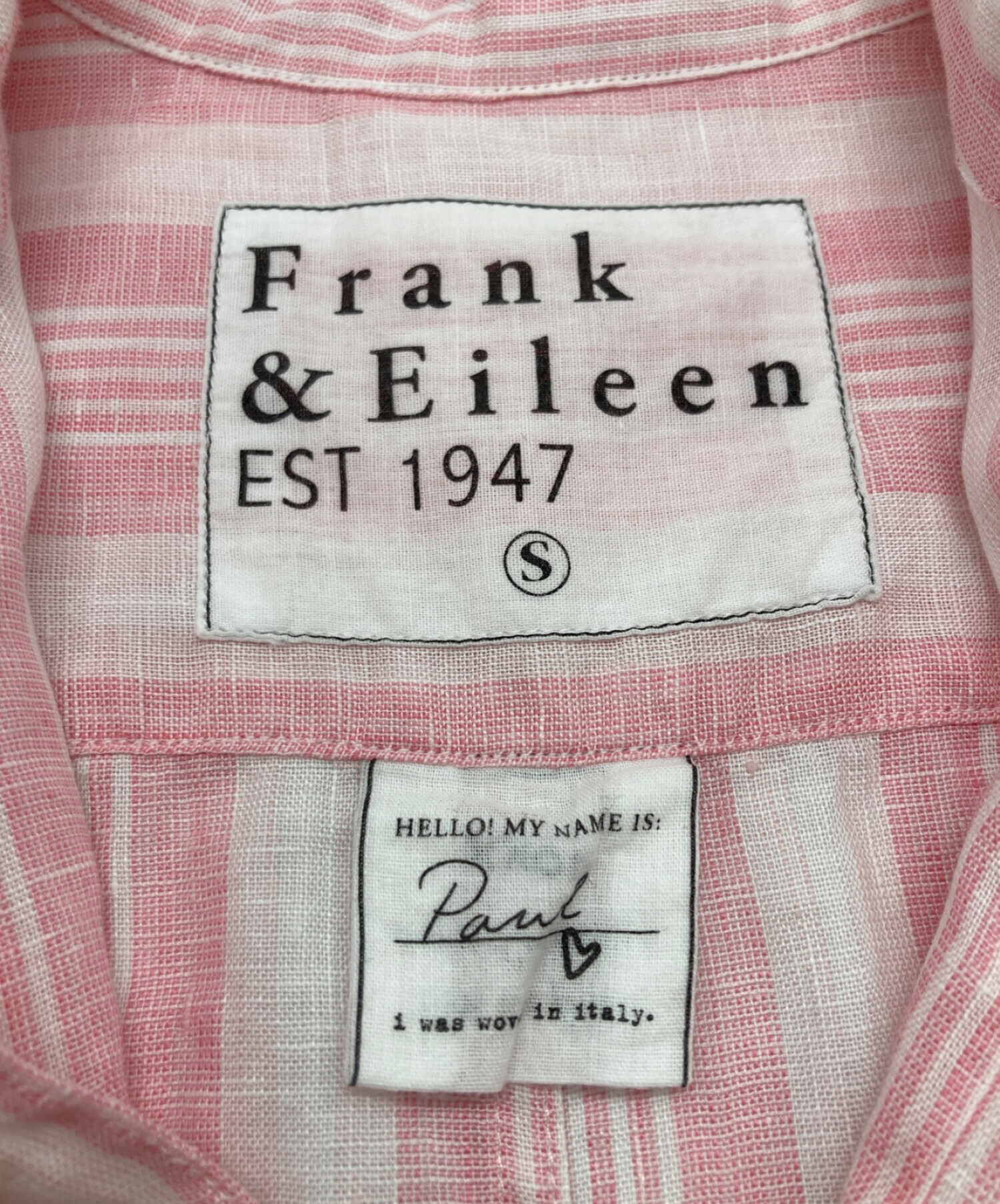 美品】Frank&Eileen フランク&アイリーン PAUL ポール チェックシャツ 