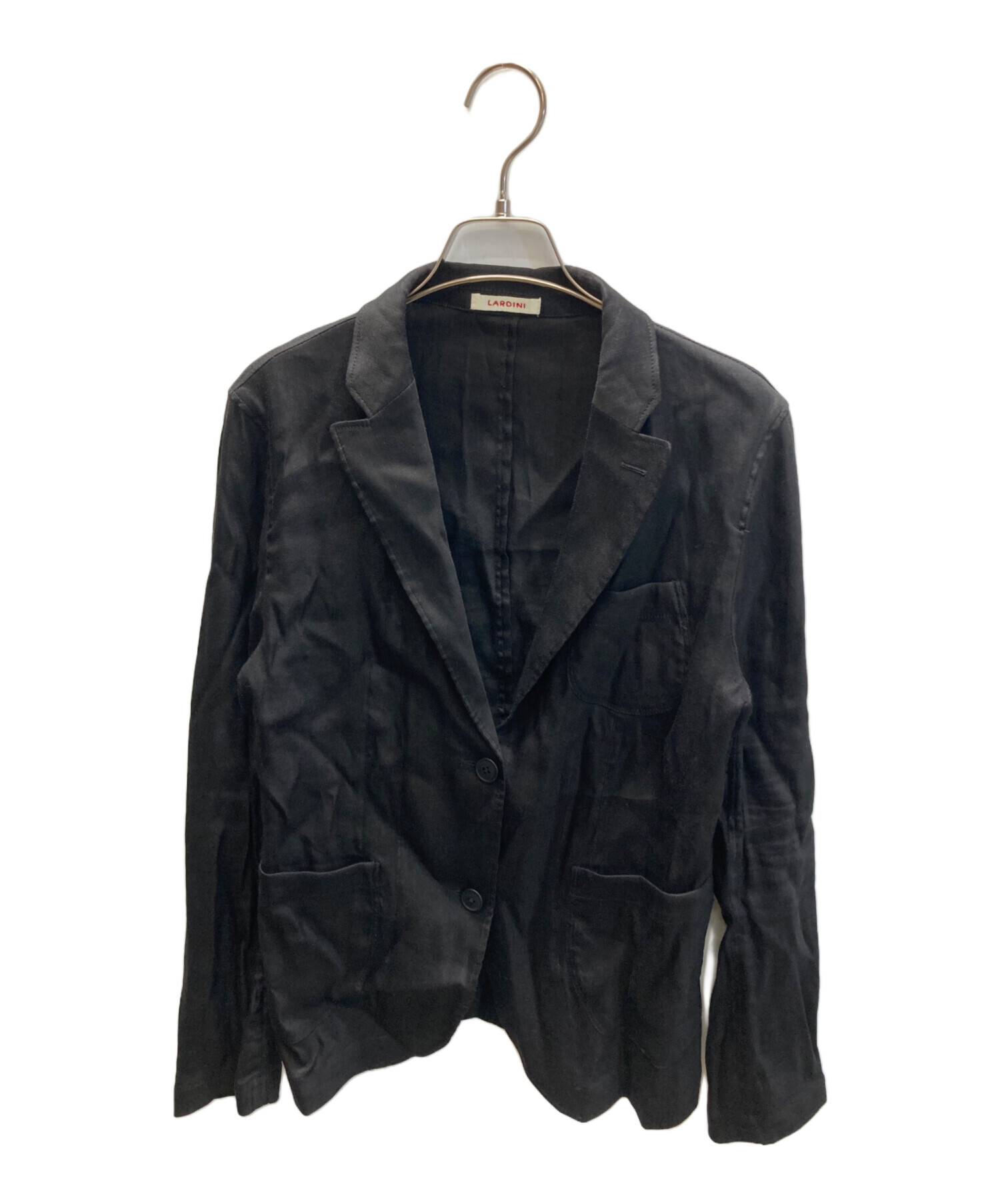 LARDINI ブラック テーラードジャケット