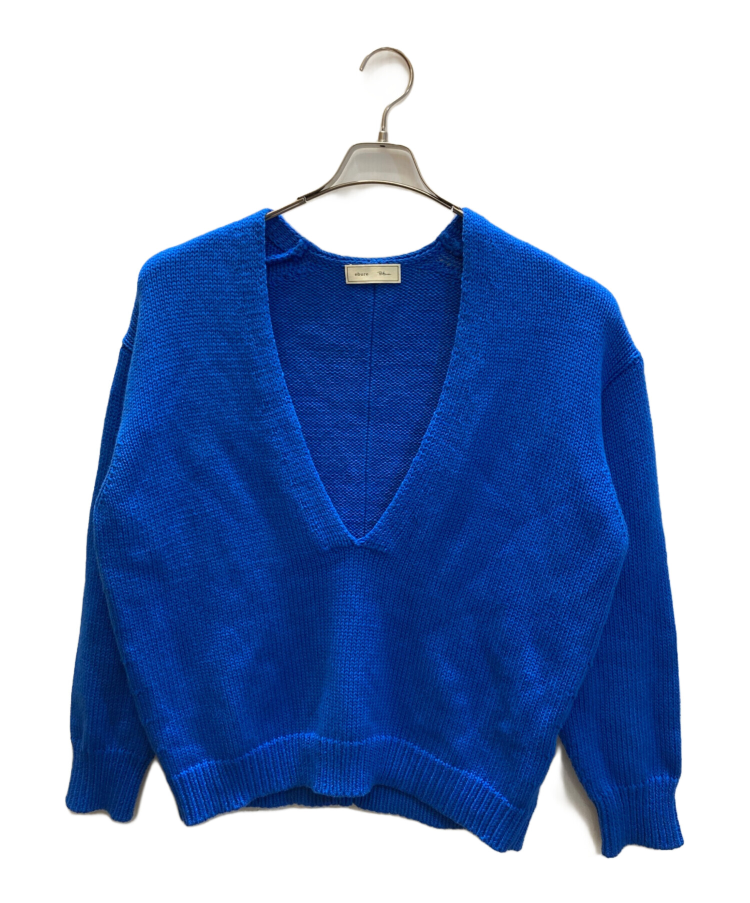 中古・古着通販】ebure (エブール) ローゲージVネックプルオーバー  