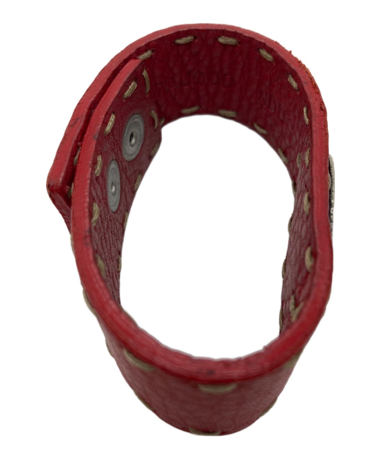 FENDI 【未使用】レザーブレスレット 中古・古着通販】FENDI (フェンディ) プレートレザーブレスレット