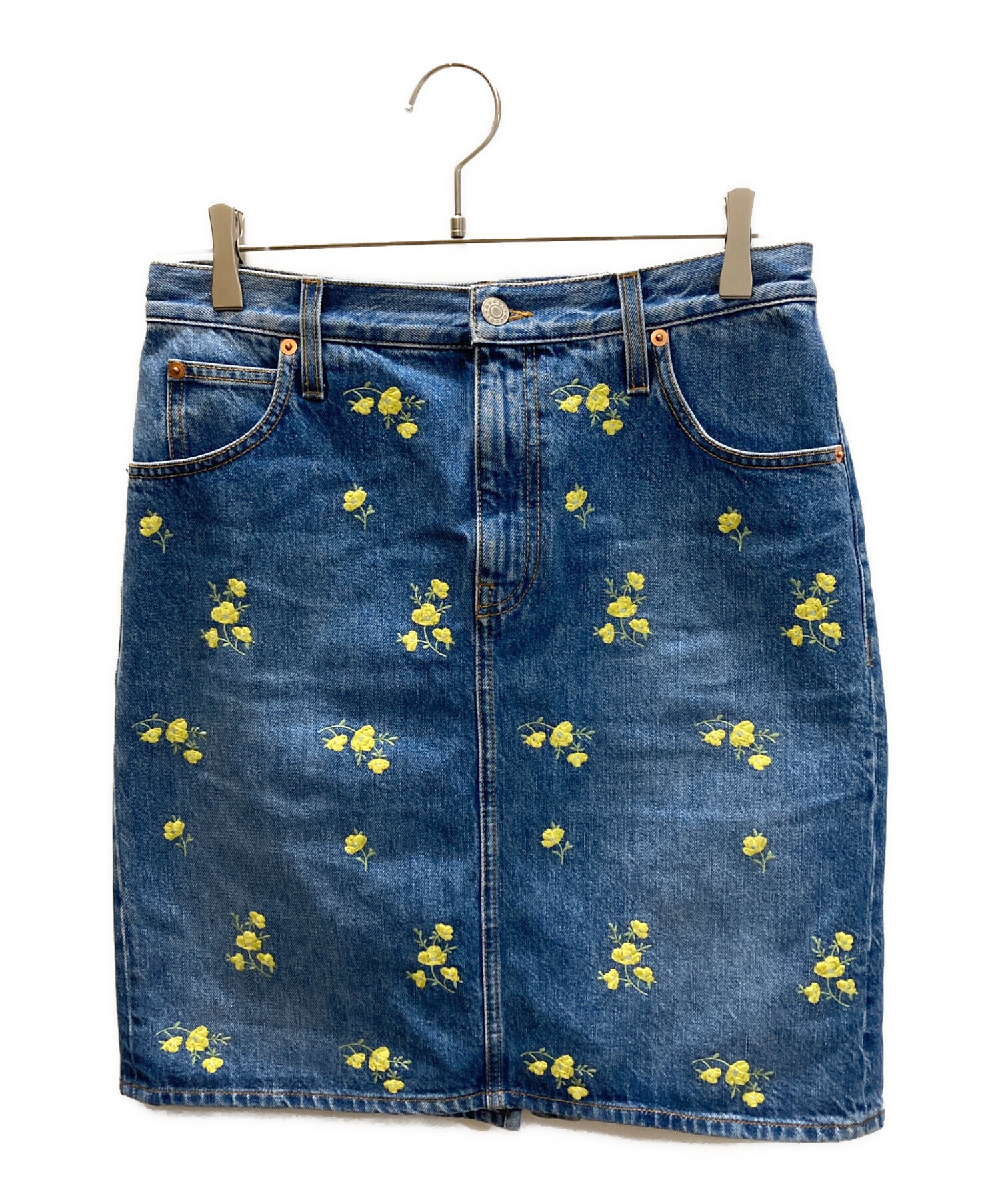 【美品】GUCCI デニムスカート36サイズ 中古・古着通販】GUCCI (グッチ) デニムスカート ブラック サイズ:40