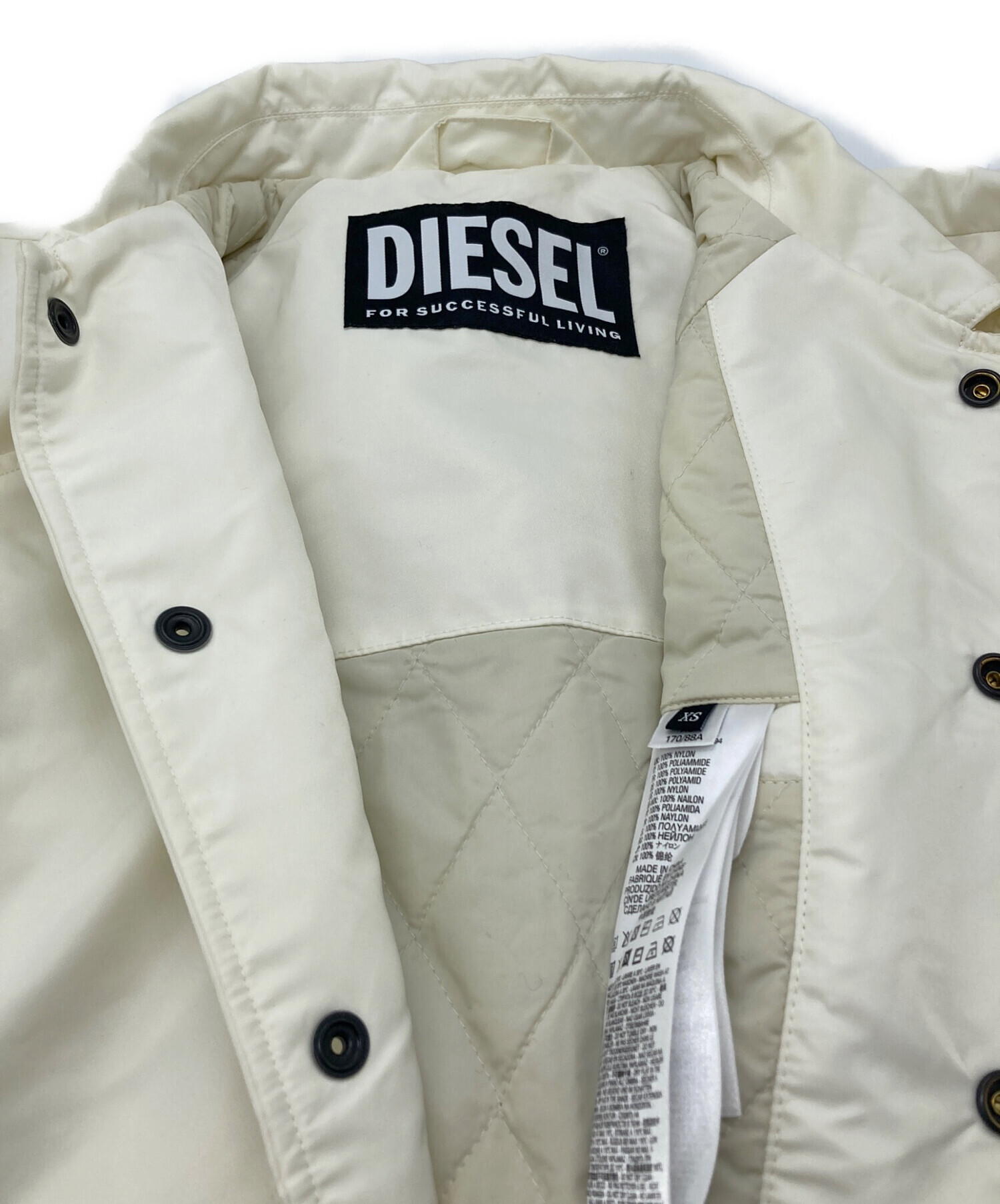 中古・古着通販】DIESEL (ディーゼル) LOGO COACH JACKET ホワイト 
