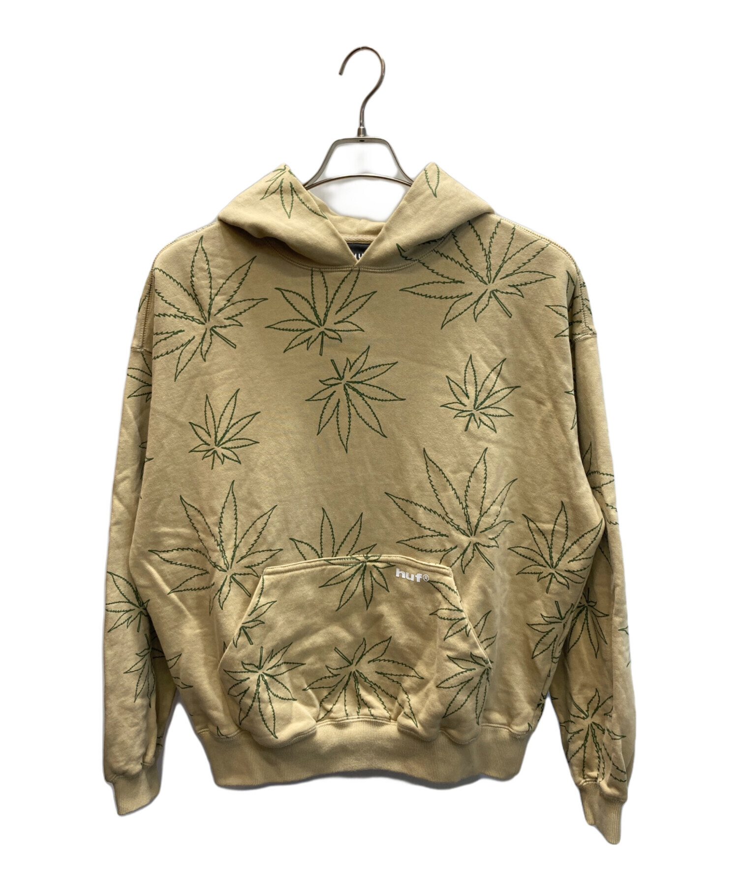 中古・古着通販】HUF (ハフ) PLANTLIFE FLEECE HOODIE ブラウン サイズ 