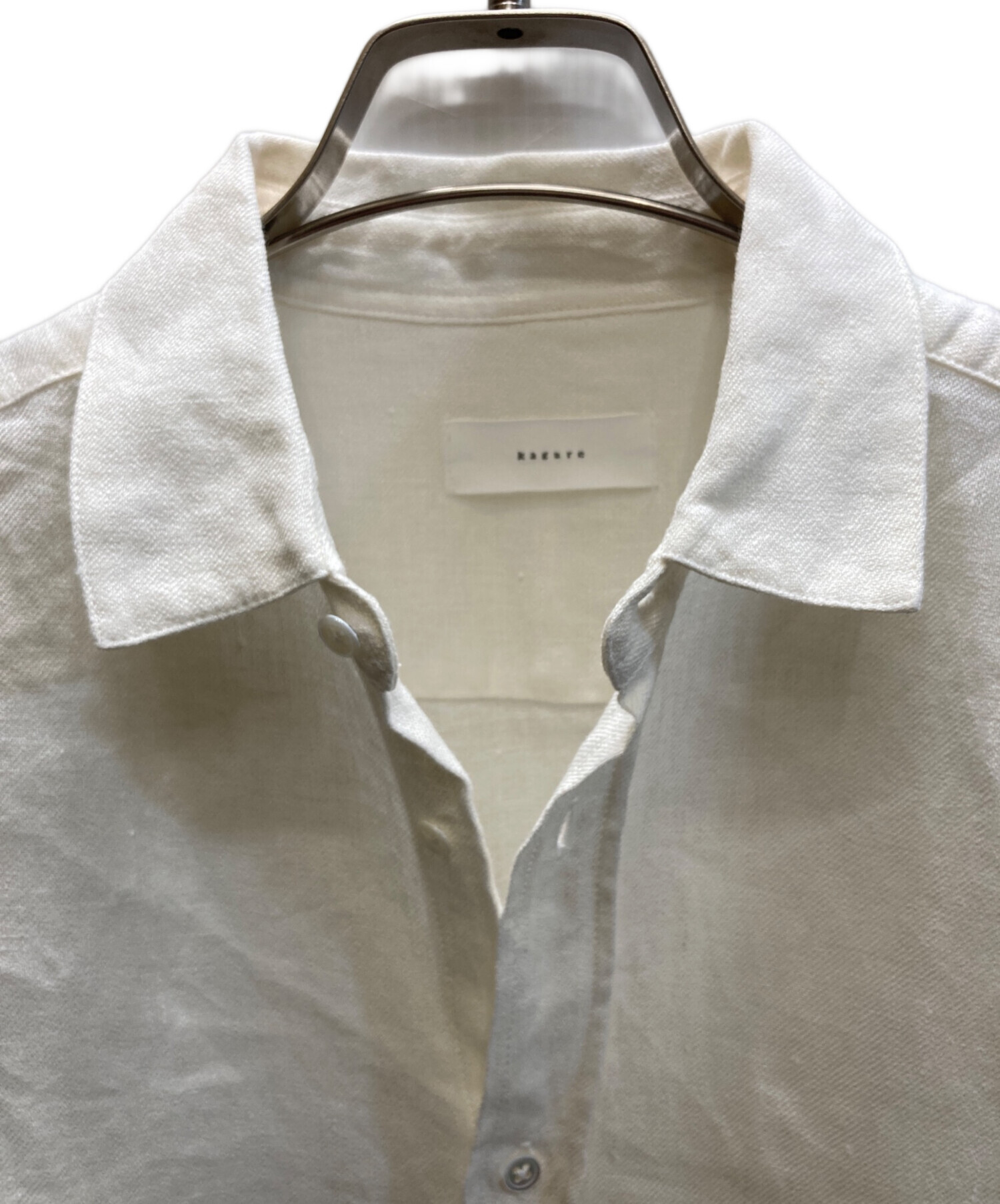 かぐれ”ドライリネンレギュラーシャツ・ホワイト