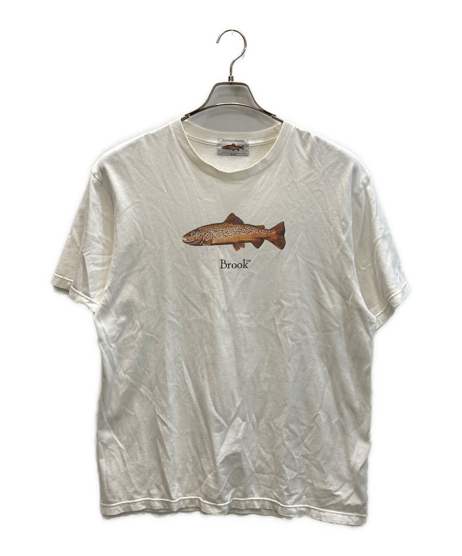 中古・古着通販】BROOK (ブルック) フィッシュロゴTシャツ ホワイト