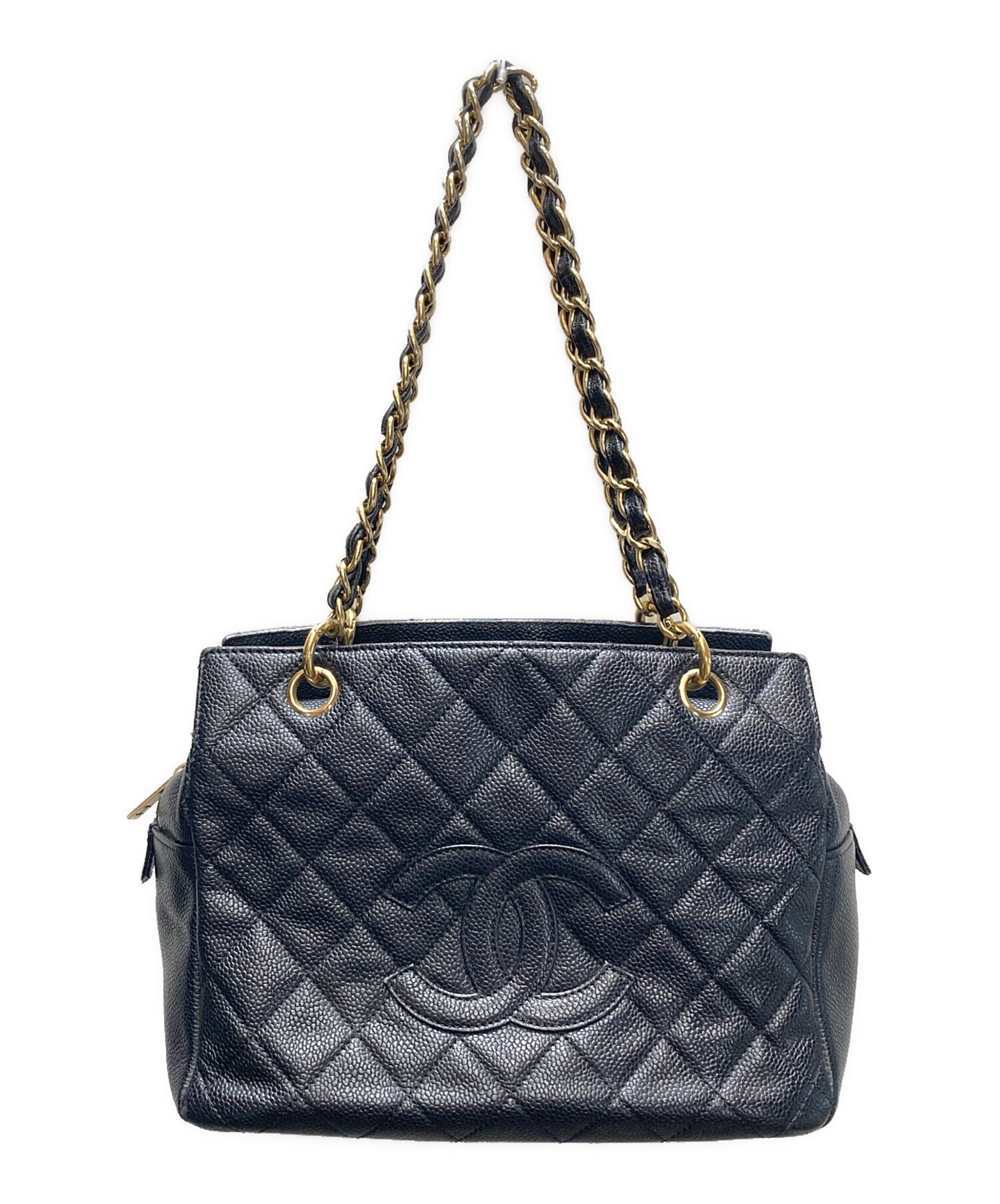 CHANEL キャビアスキン プチタイムレス トート ショルダーバッグ 中古・古着通販】CHANEL (シャネル) マトラッセ キャビアスキン プチ