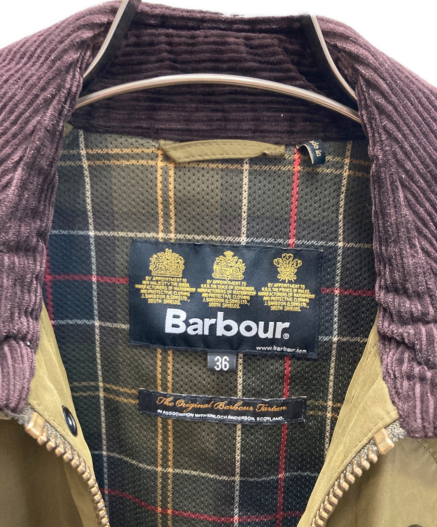 中古・古着通販】Barbour (バブアー) BEDALE SL PEACHED オリーブ
