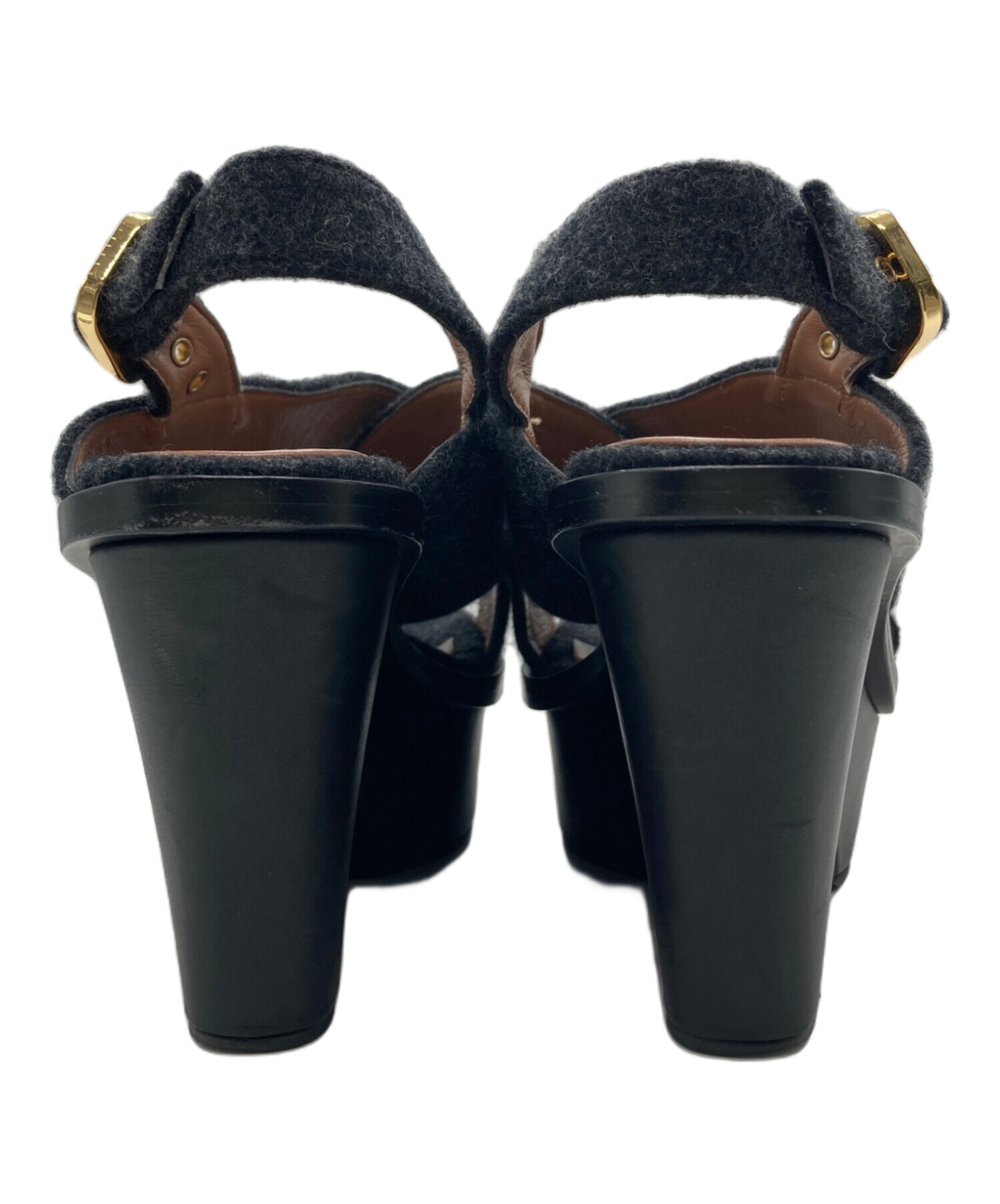 中古・古着通販】MARNI (マルニ) ゼッパーサンダル ブラック サイズ