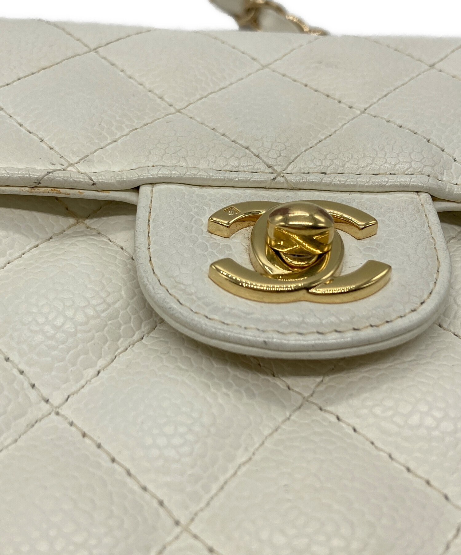 中古・古着通販】CHANEL (シャネル) キャビアスキン ミニマトラッセ