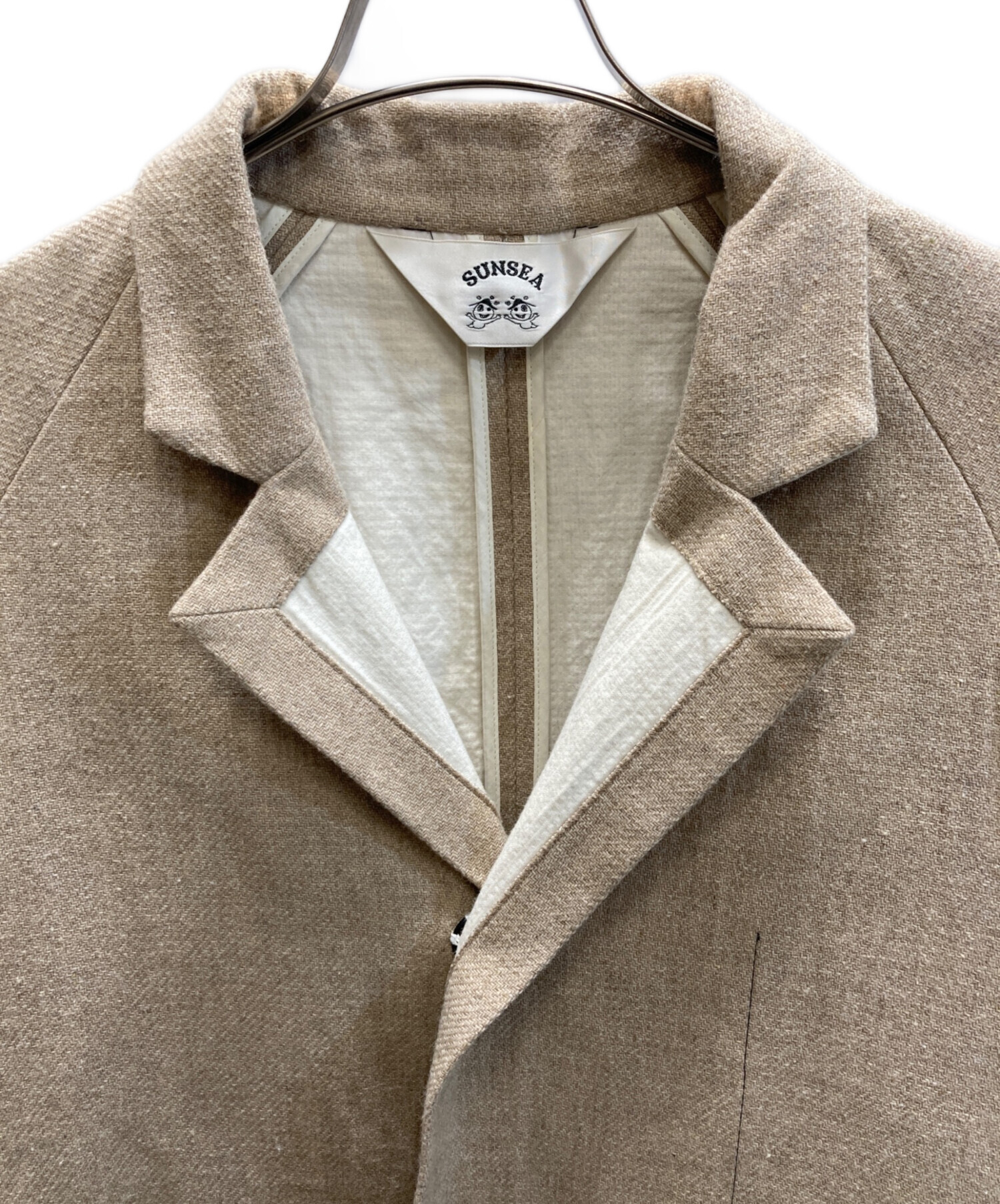 中古・古着通販】SUNSEA (サンシー) W-FACE WOOL COAT ブラウン サイズ