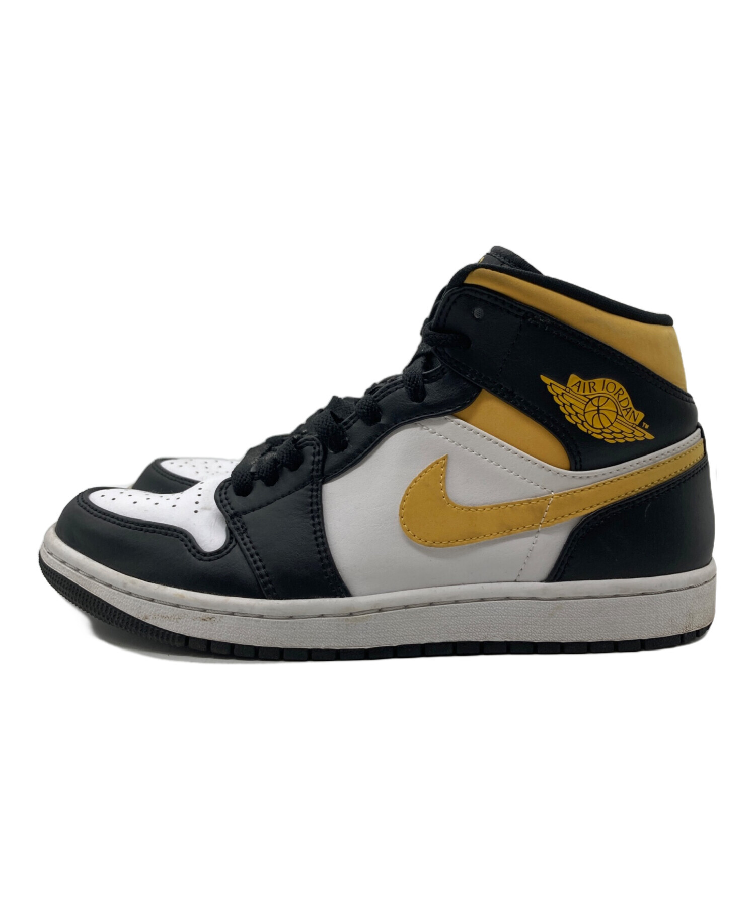 中古・古着通販】NIKE (ナイキ) AIR JORDAN 1 MID ブラック×イエロー 