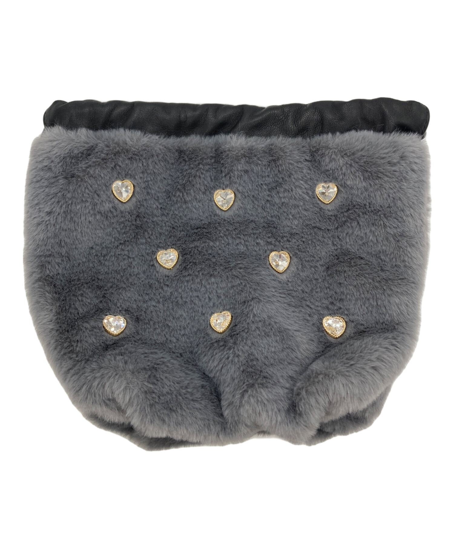 UNITED ARROWS ビジュー フェイクファー バッグ LT.GRAY UNITED ARROWS ビジュー フェイクファー バッグ LT.GRAY - メルカリ