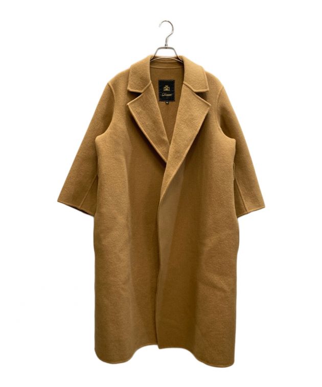 Drawer ドゥロワー 2020SS ガウン ロング コート　36 中古・古着通販】DRAWER (ドゥロワー) コート ブラウン サイズ:SIZE 36