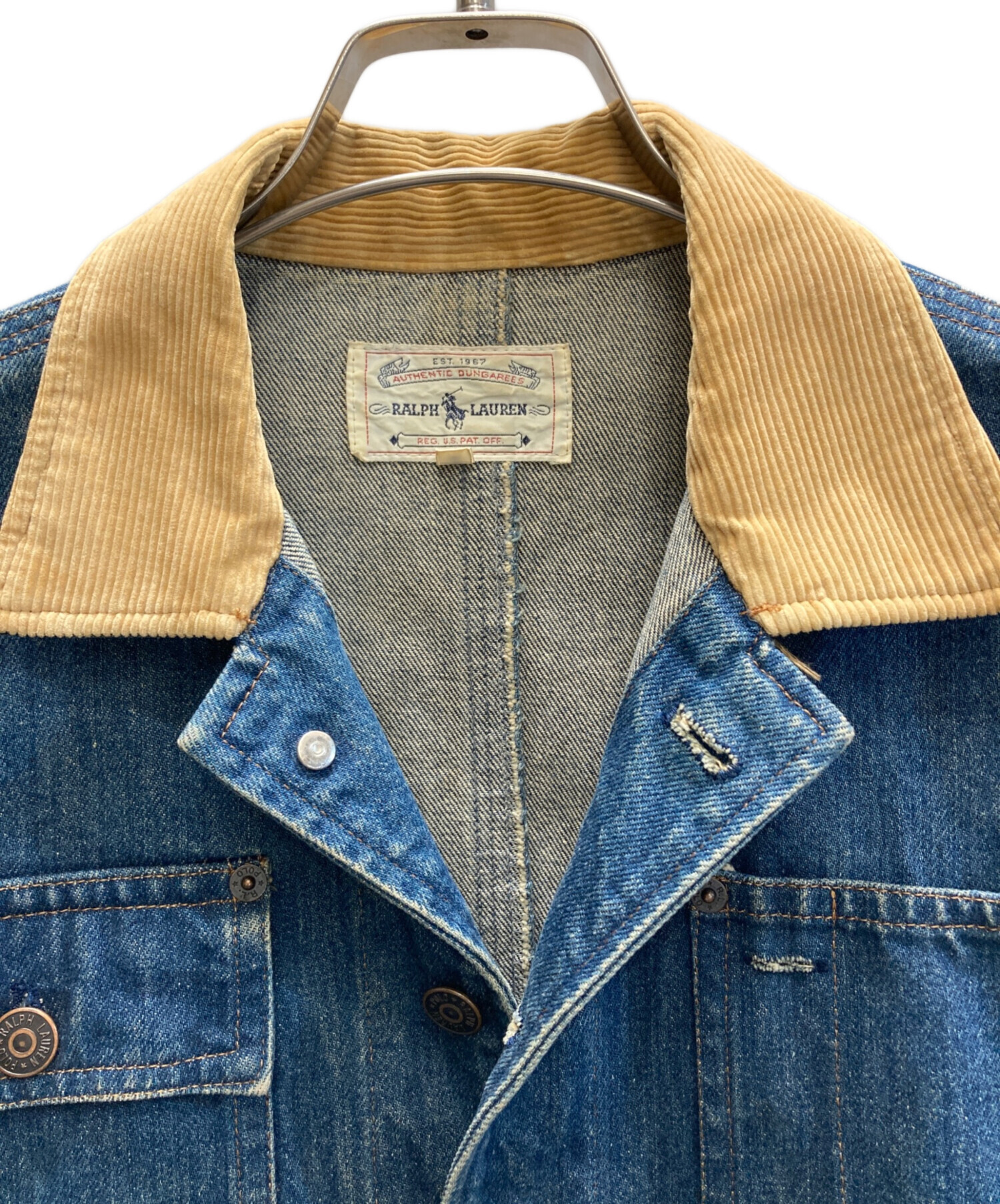 Ralph Lauren デニムジャケット コーデュロイ Mサイズ 中古・古着通販】RALPH LAUREN (ラルフローレン) コーデュロイカラー