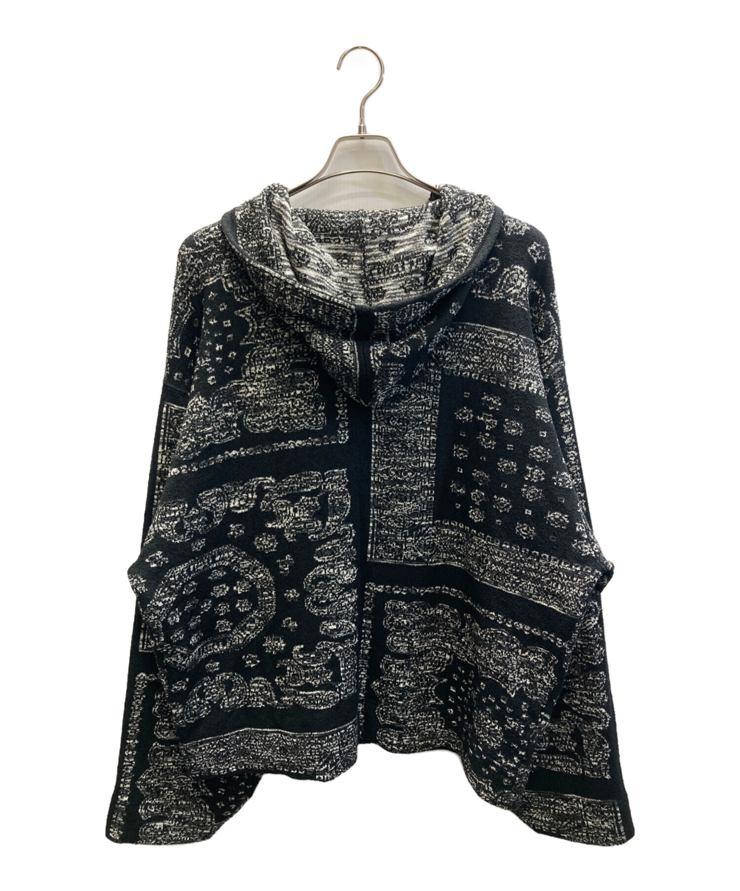 中古・古着通販】BREATH (ブレス) BR PAISLEY ZIP HOODIE ブラック