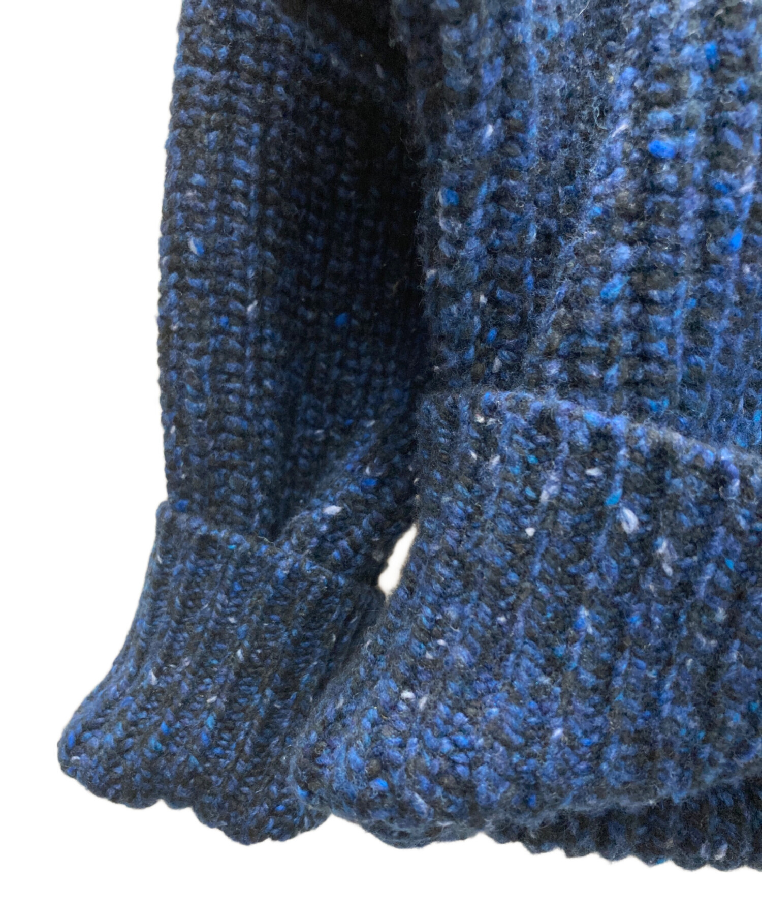 中古・古着通販】ebure (エブール) カシミヤ混Vネックニット ネイビー