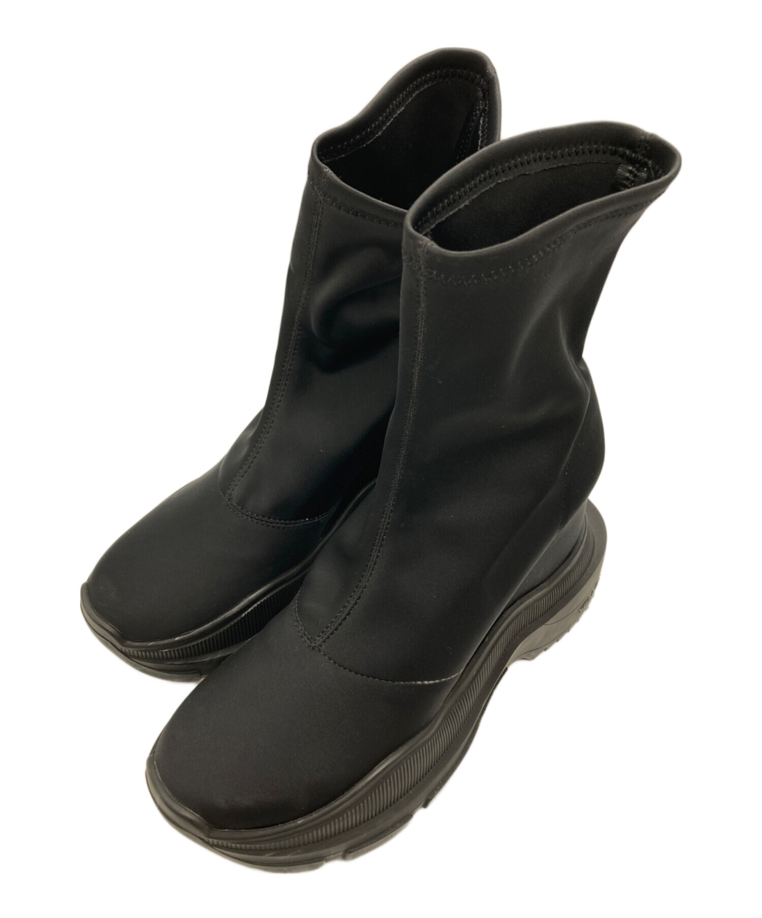 靴 YELLO BLACK DOUBLE SNEAKER SHORT BOOTS YELLO / TOKYO BLACK DOUBLE SNEAKER SHORT BOOTS