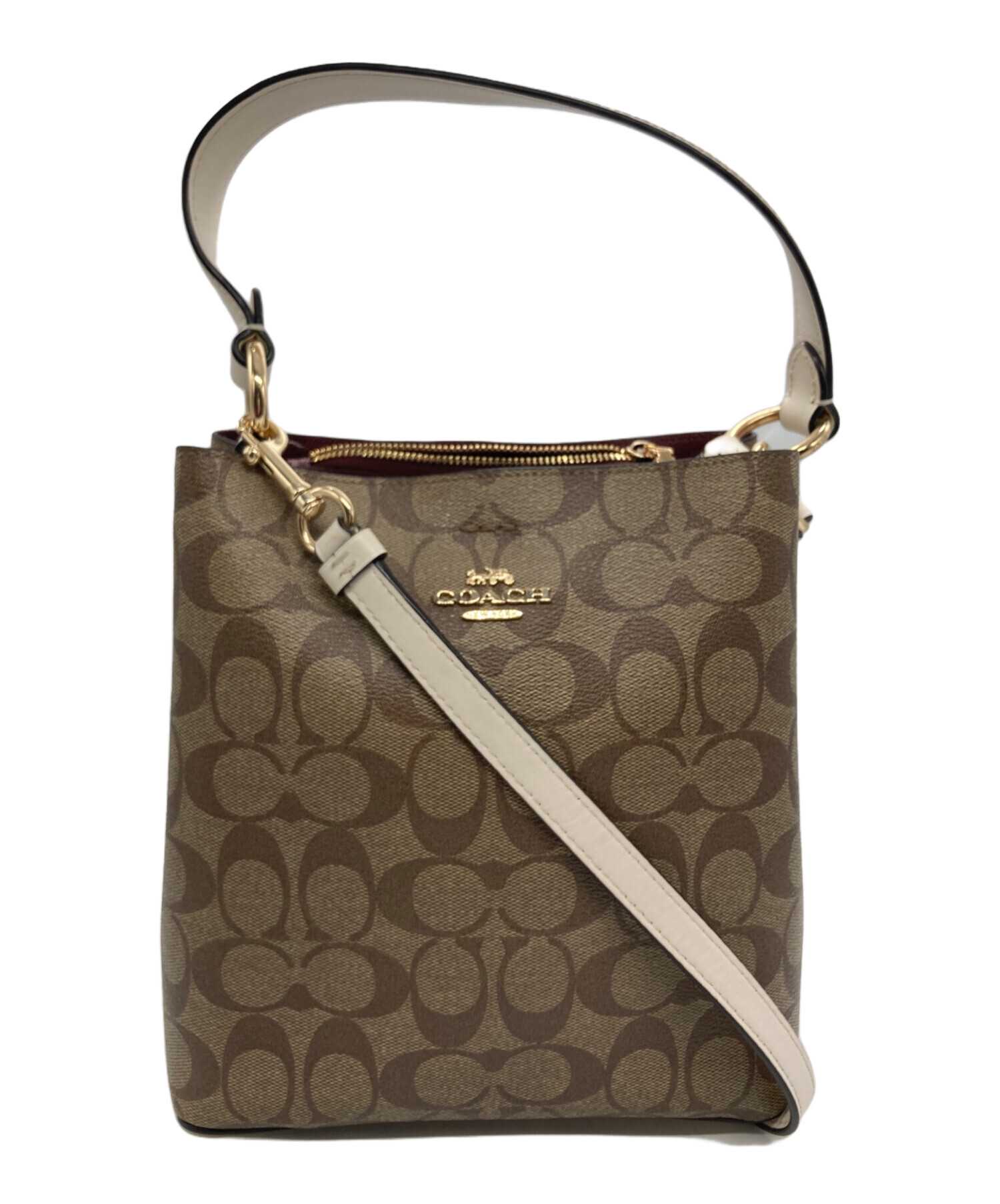 中古・古着通販】COACH (コーチ) 2WAYバケットバッグ ブラウン 