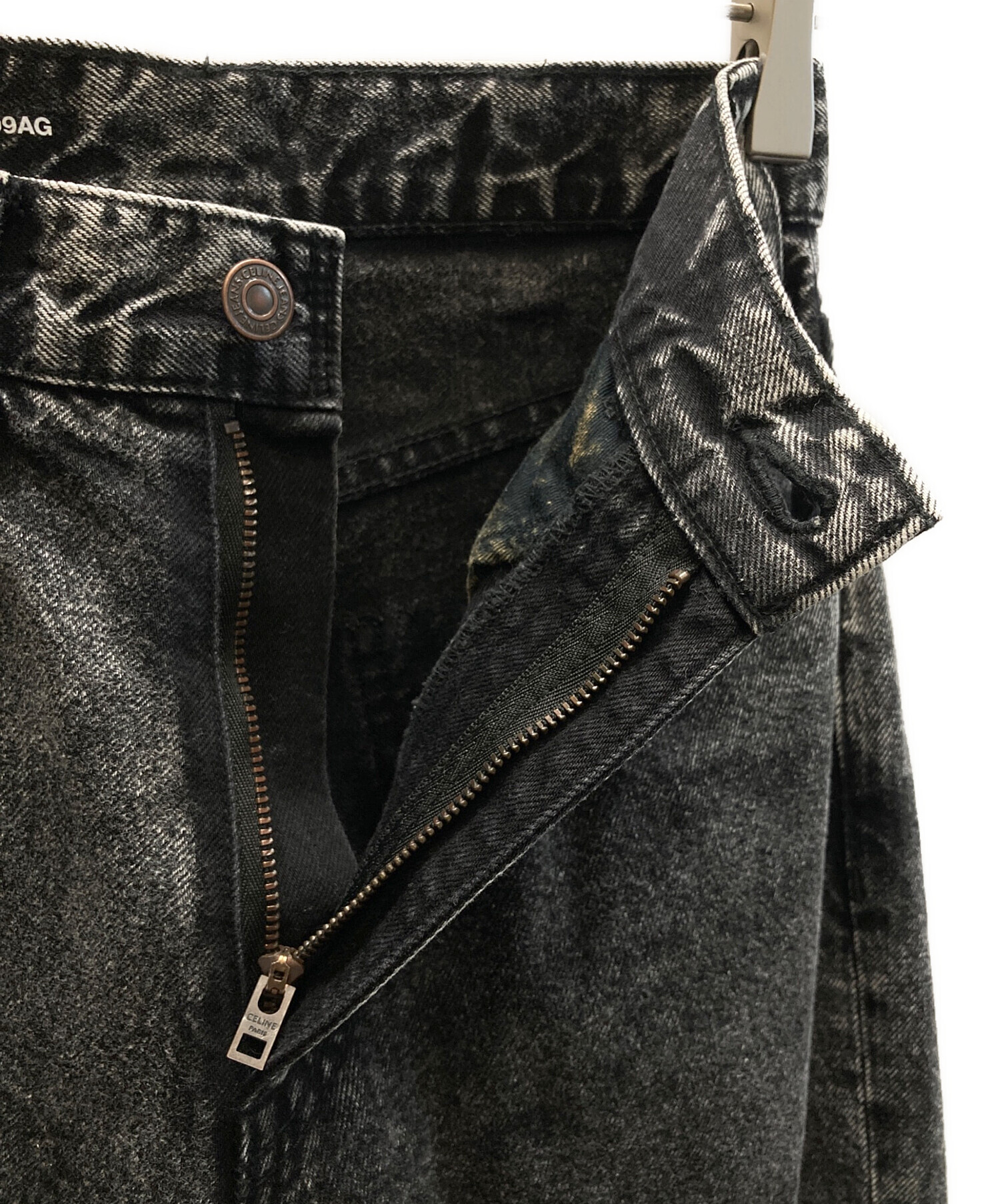 中古・古着通販】CELINE (セリーヌ) ウォッシュデニムパンツ ブラック