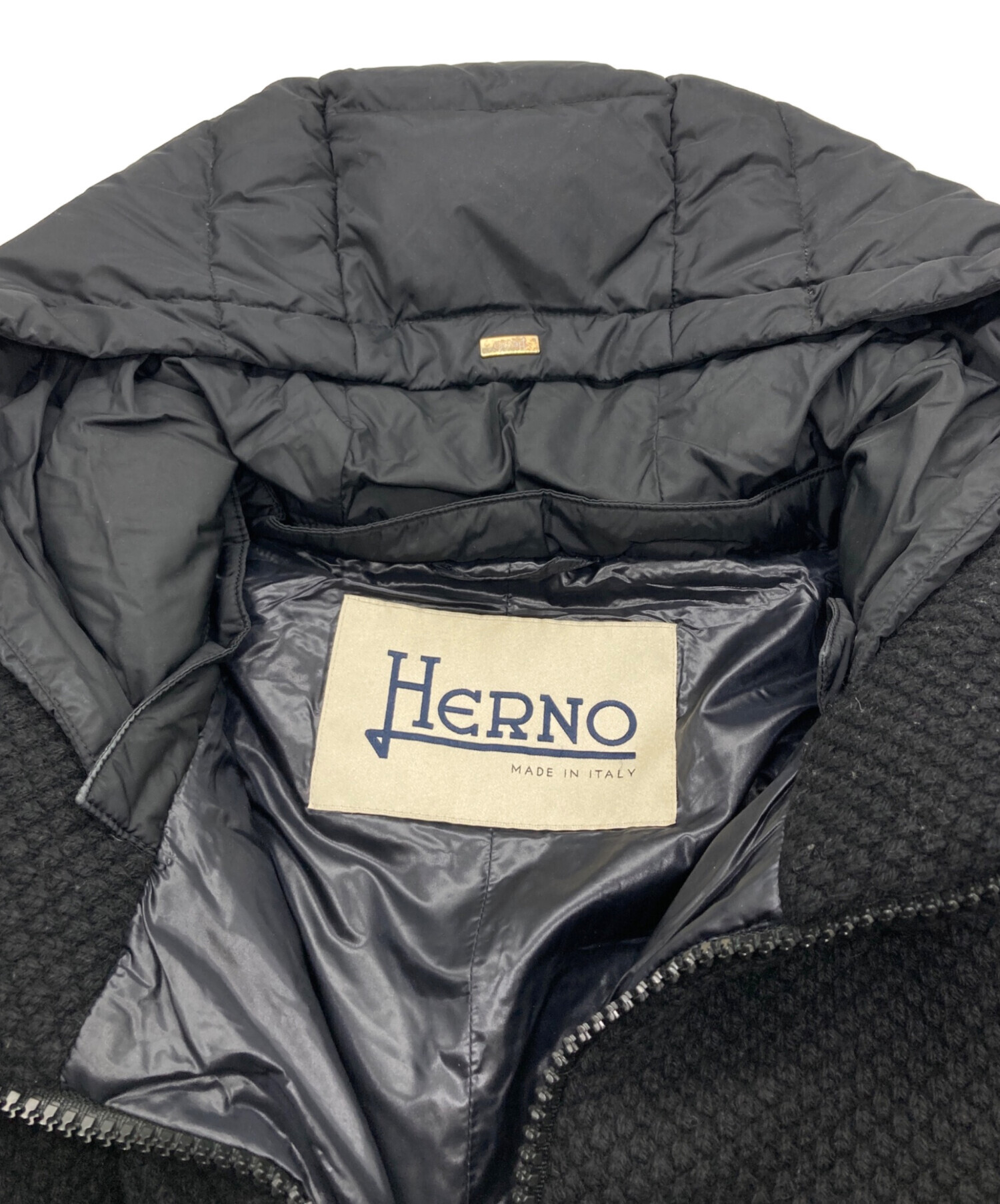 中古・古着通販】HERNO (ヘルノ) 切替ダウンコート ブラック