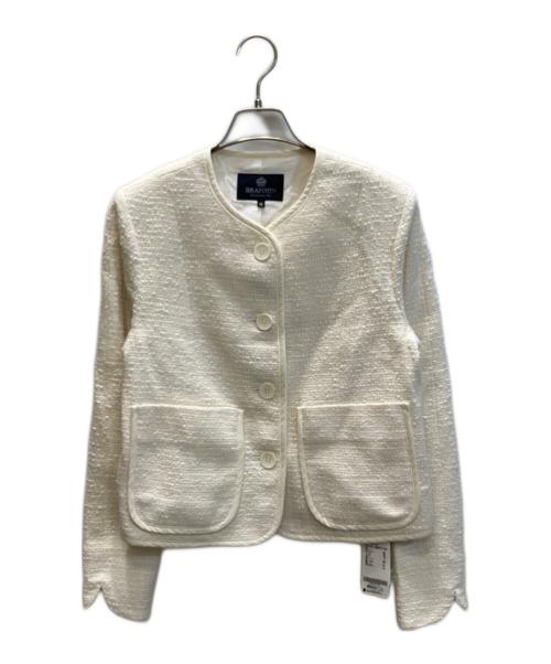 中古・古着通販】BRAHMIN (ブラーミン) ツイード ノーカラージャケット
