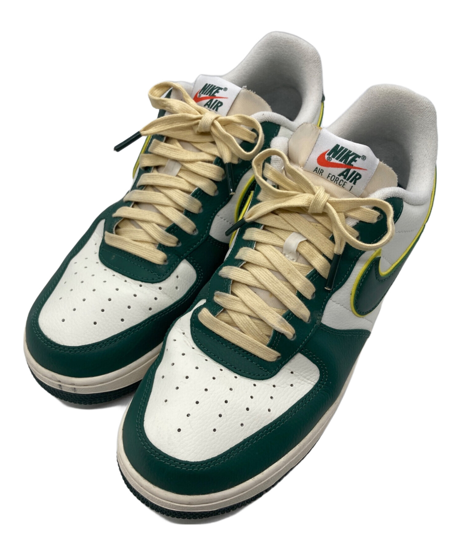 中古・古着通販】NIKE (ナイキ) AIR FORCE 1 07 LV8 グリーン×ホワイト 