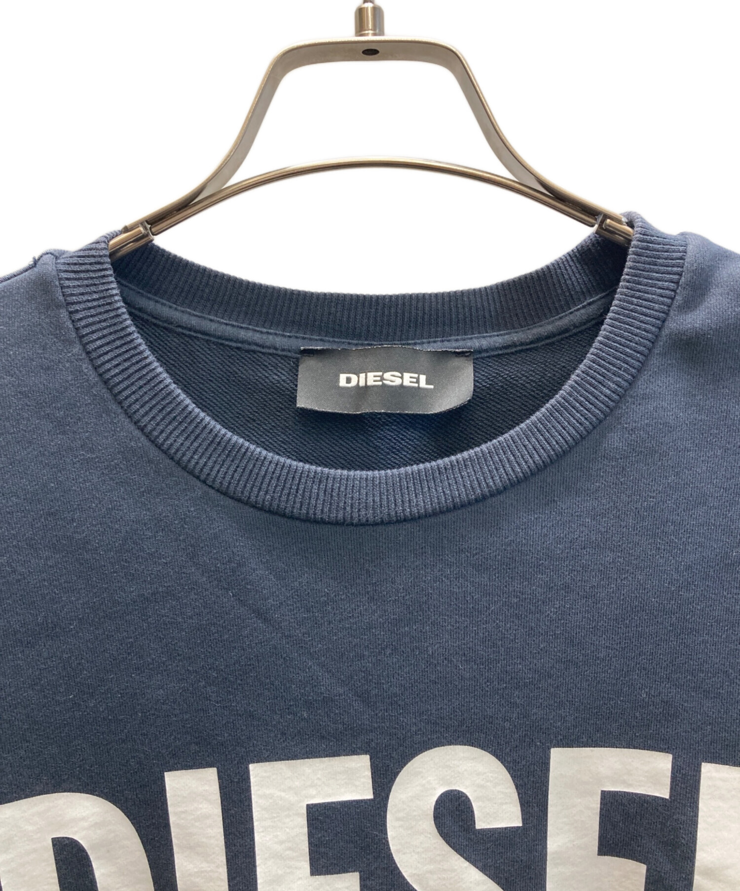 中古・古着通販】DIESEL (ディーゼル) ロゴクルーネックスウェット 