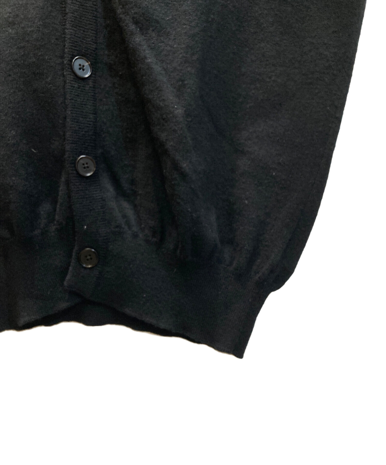 Meison Margiela エルボーパッチ ウールカーディガン　黒 Maison Margiela エルボーパッチ カーディガン | ブラック | FARFETCH JP