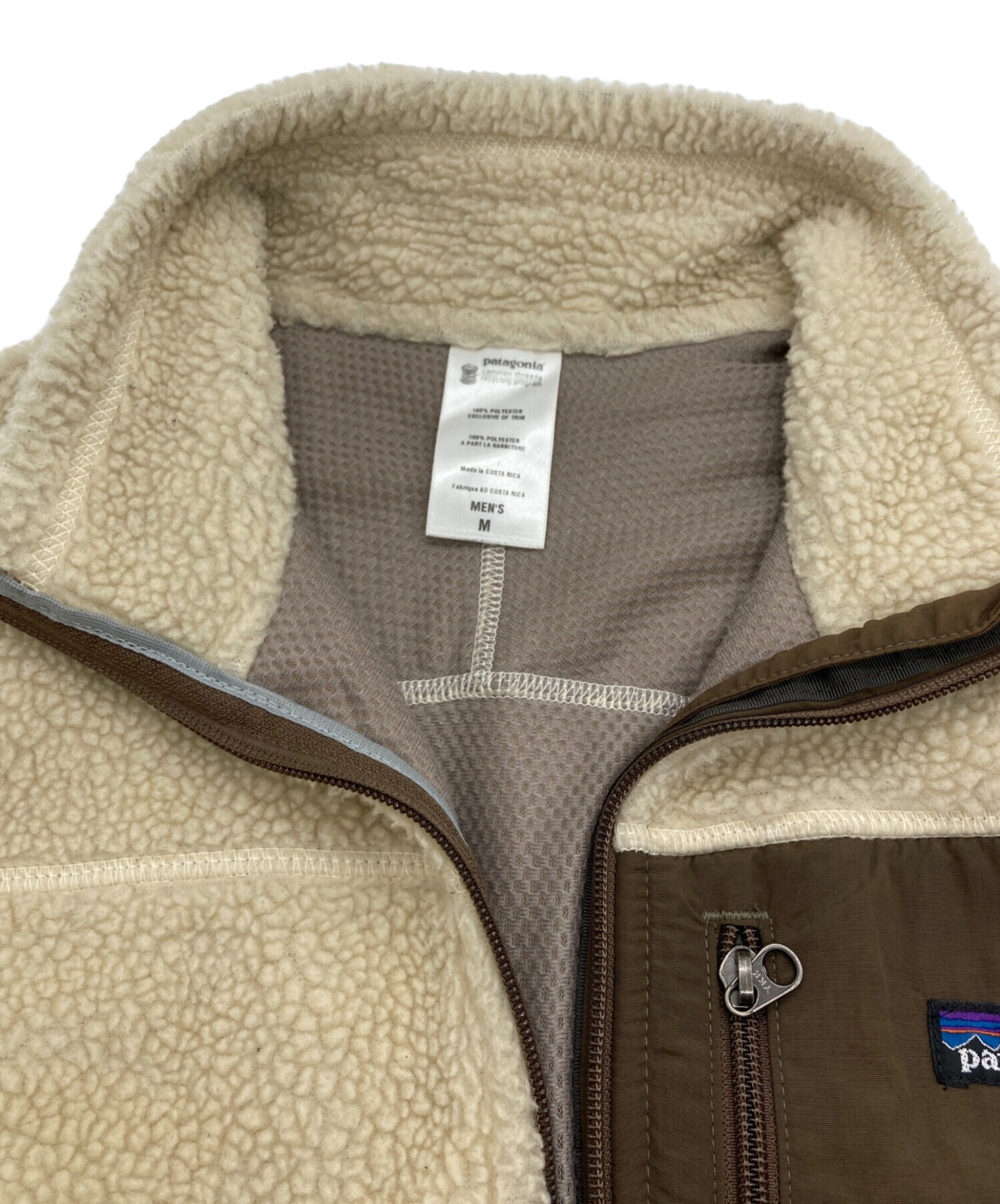 patagonia フリース ベスト M ベージュ 中古・古着通販】Patagonia (パタゴニア) フリースベスト ベージュ