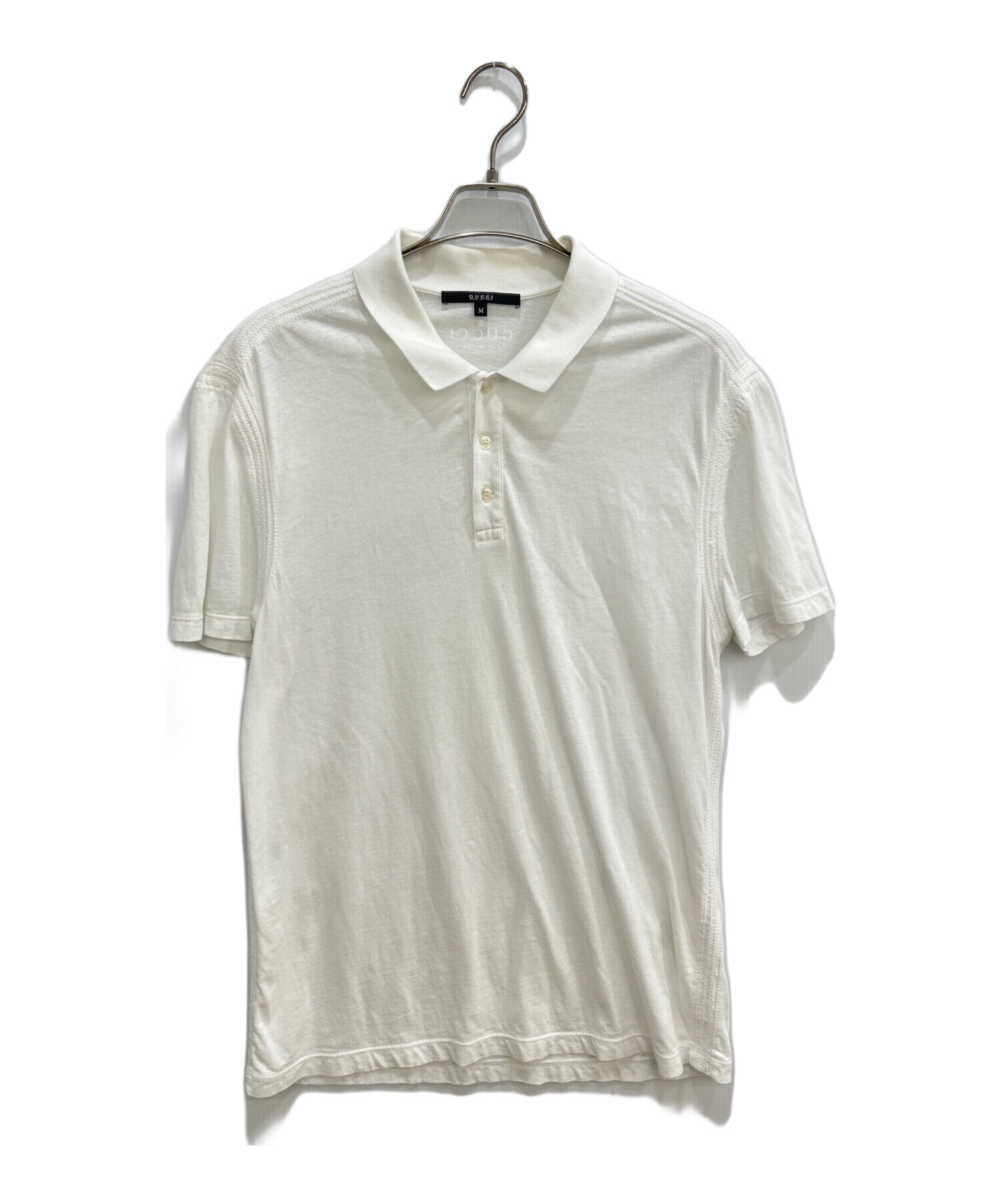 中古・古着通販】GUCCI (グッチ) ポロシャツ ホワイト サイズ:M 