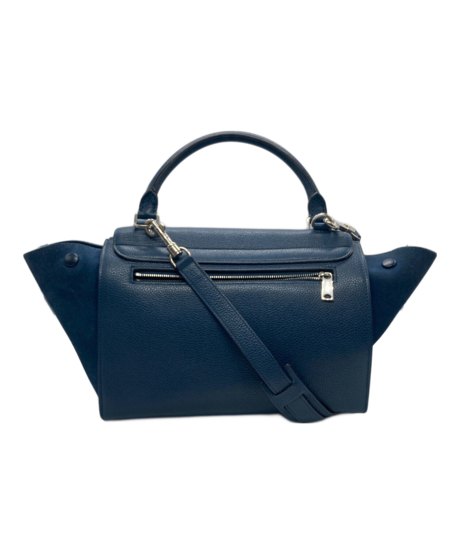 セリーヌの2wayハンドバック 中古・古着通販】CELINE (セリーヌ) スモール2WAYバッグ ネイビー
