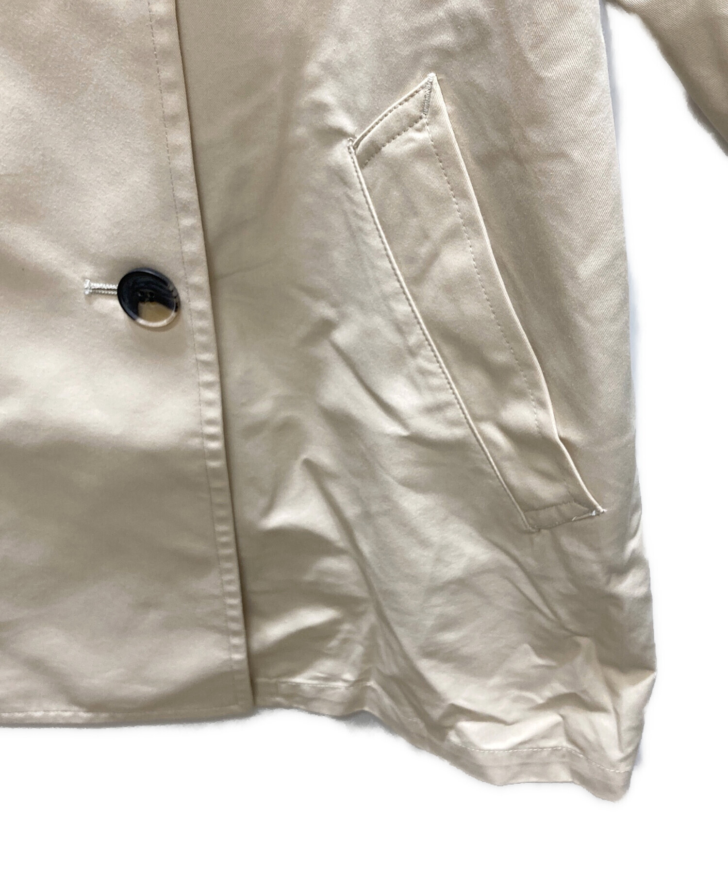 【値下げ】【ジャーナルスタンダード】ベージュ ショートトレンチコート【38】 C/PEギャバノーカラーショートトレンチ | ジャーナルスタンダード