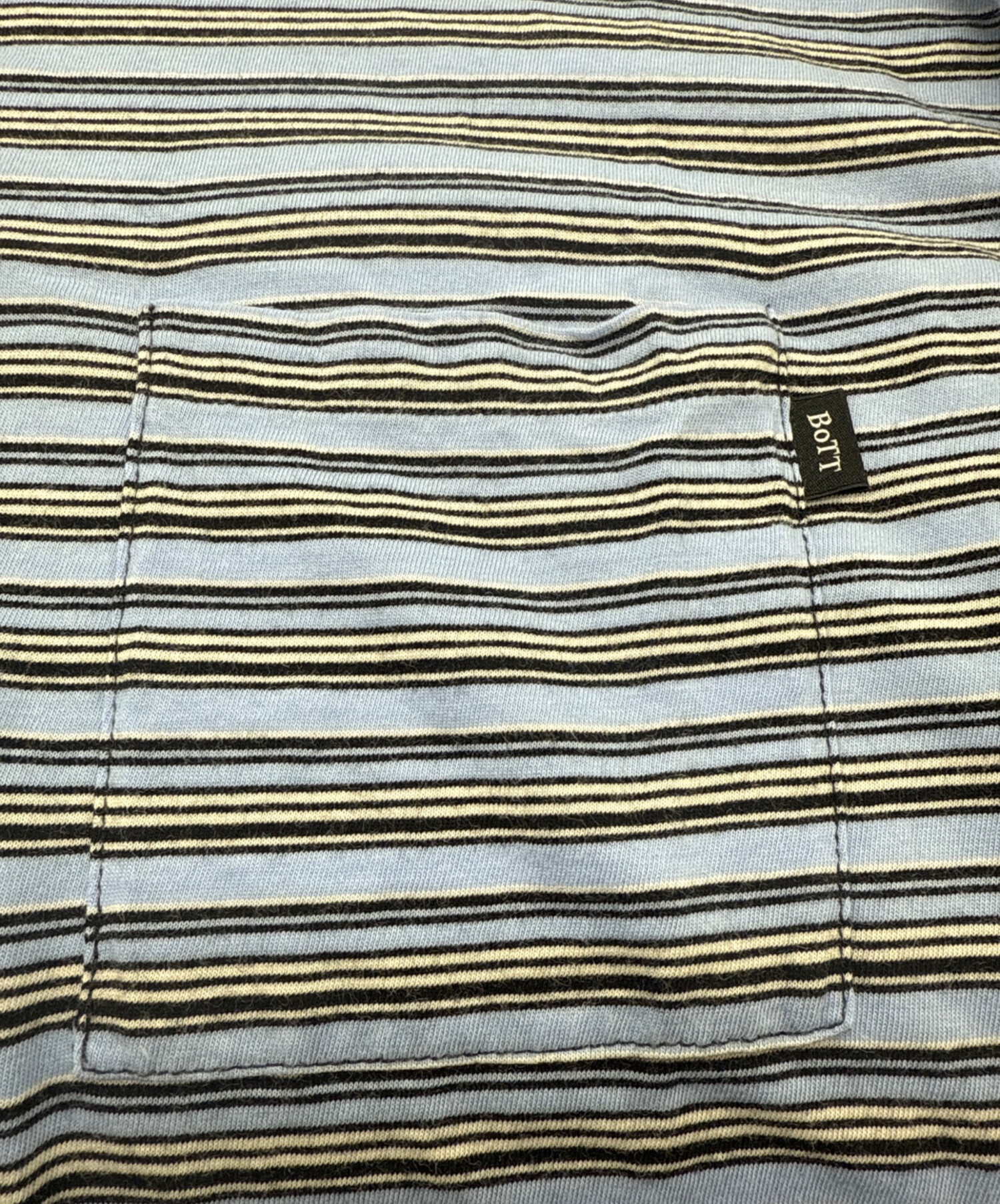 中古・古着通販】BoTT (ボット) ボーダーポケットTシャツ ブルー 