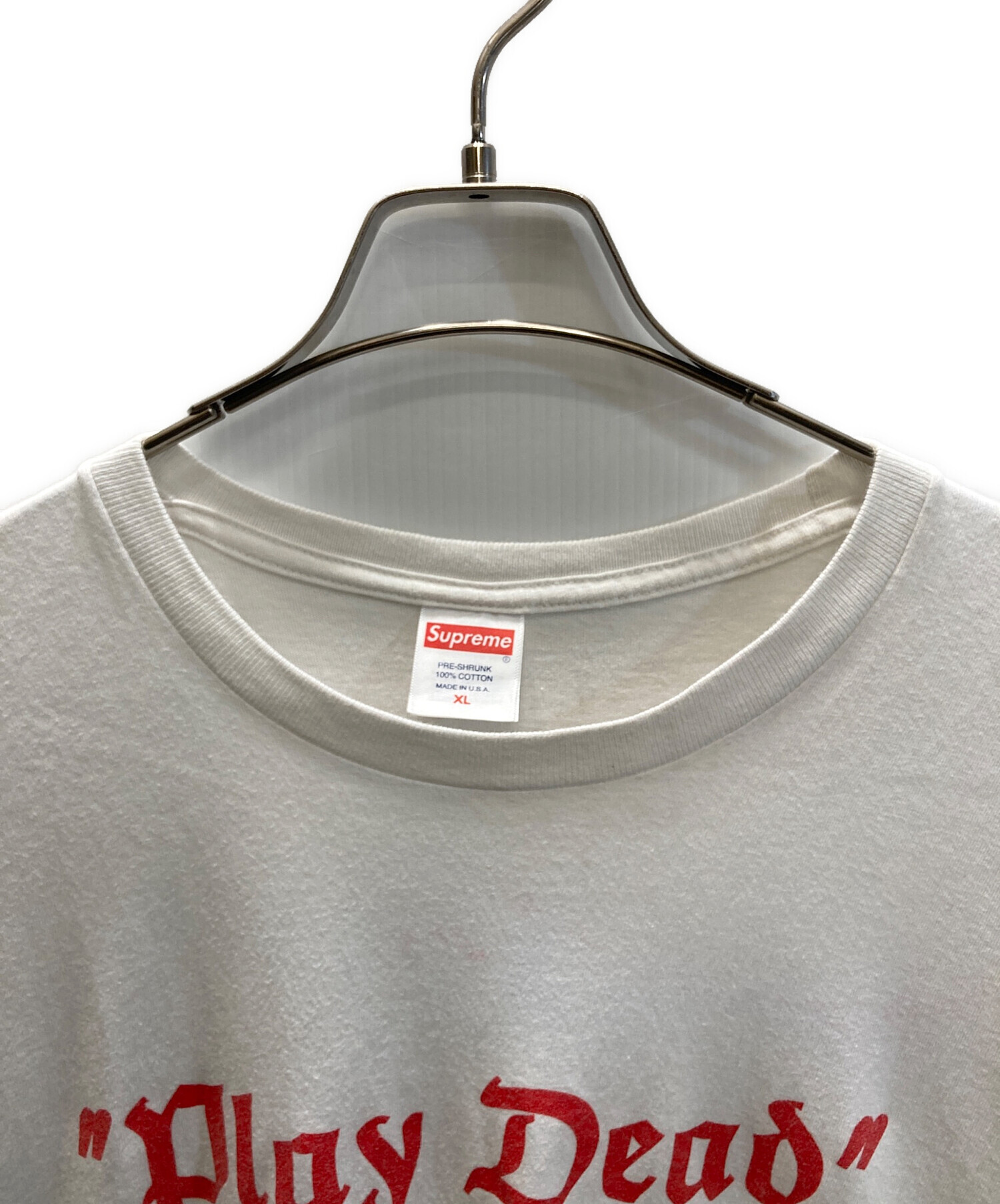 中古・古着通販】SUPREME (シュプリーム) Play Dead Tee ホワイト 